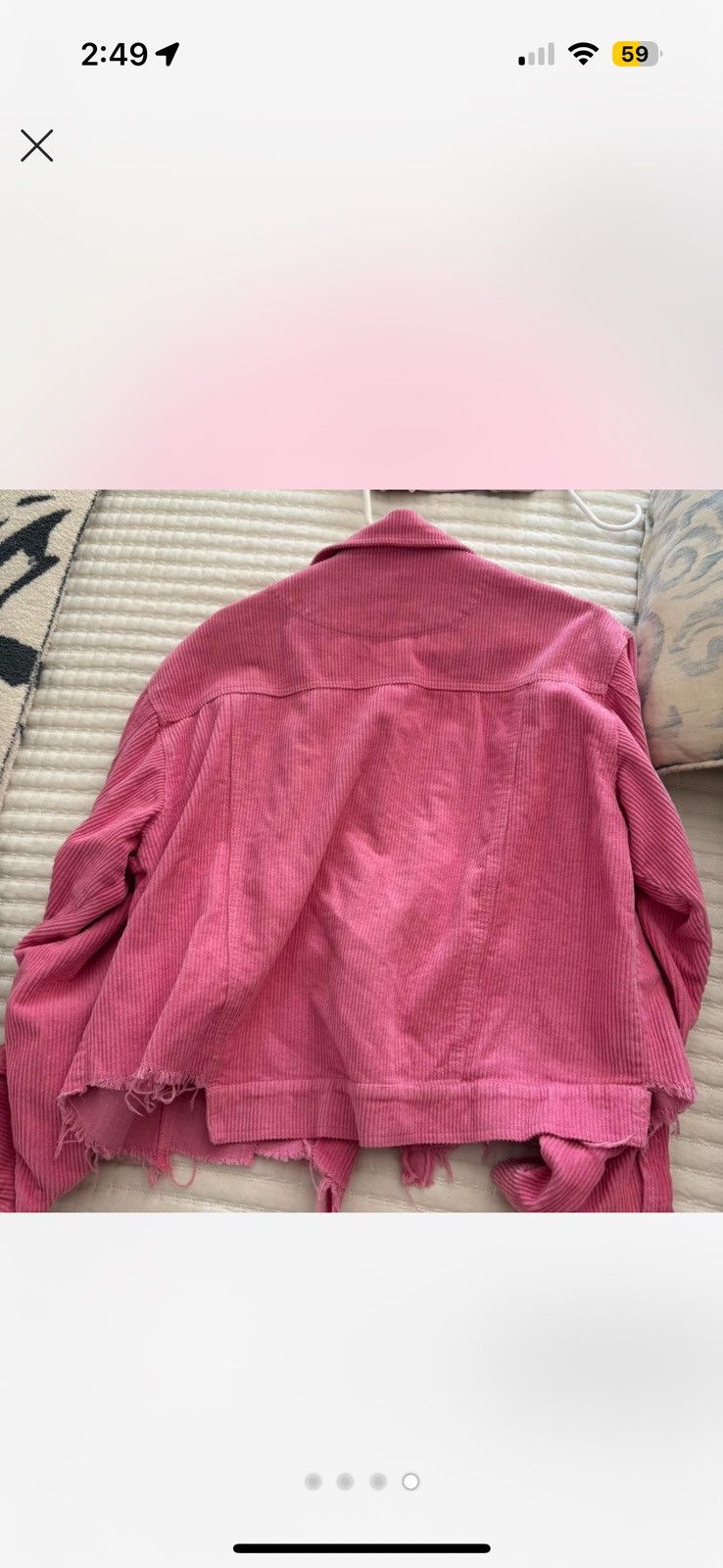 Other POL Pink Worn Denim Jacket Size M / US 6-8 / IT 42-44 - 4 Thumbnail