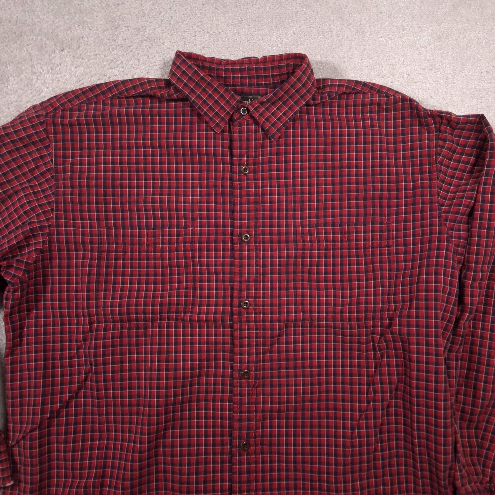 Abercrombie & Fitch Abercrombie & Fitch Shirt Mens Large Red Check Button Front Long Sleeve Casual Size US L / EU 52-54 / 3 - 3 Thumbnail