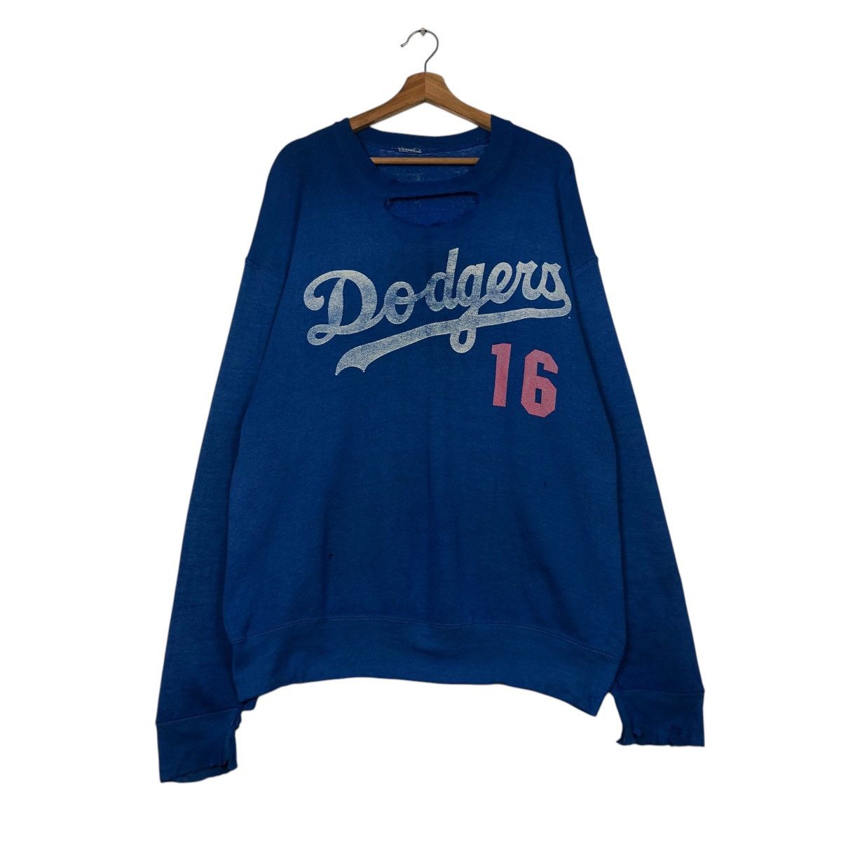 MLB 🔥TRUE VINTAGE DODGERS 16 SWEATSHIRT DISTRESSED RUSTY DESIGN Size US M / EU 48-50 / 2 - 2 Thumbnail
