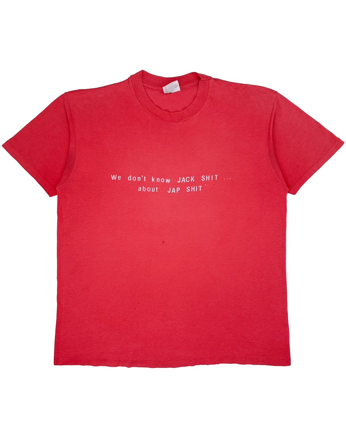 Vintage 80s Hanes 50/50 Motorcycle Part Store Racist Slogan T-Shirt Size US L / EU 52-54 / 3 - 1 Thumbnail