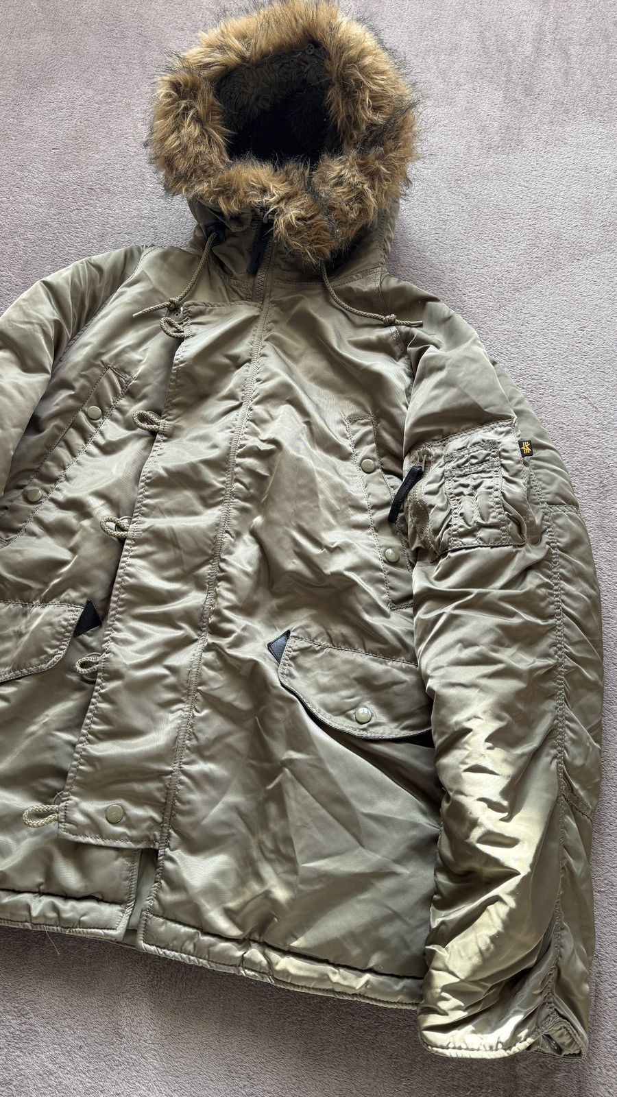 Alpha Industries N-3B Military Y2K Fur Jacket n2b lgb goa Ifsixwasnine Size US S / EU 44-46 / 1 - 3 Thumbnail