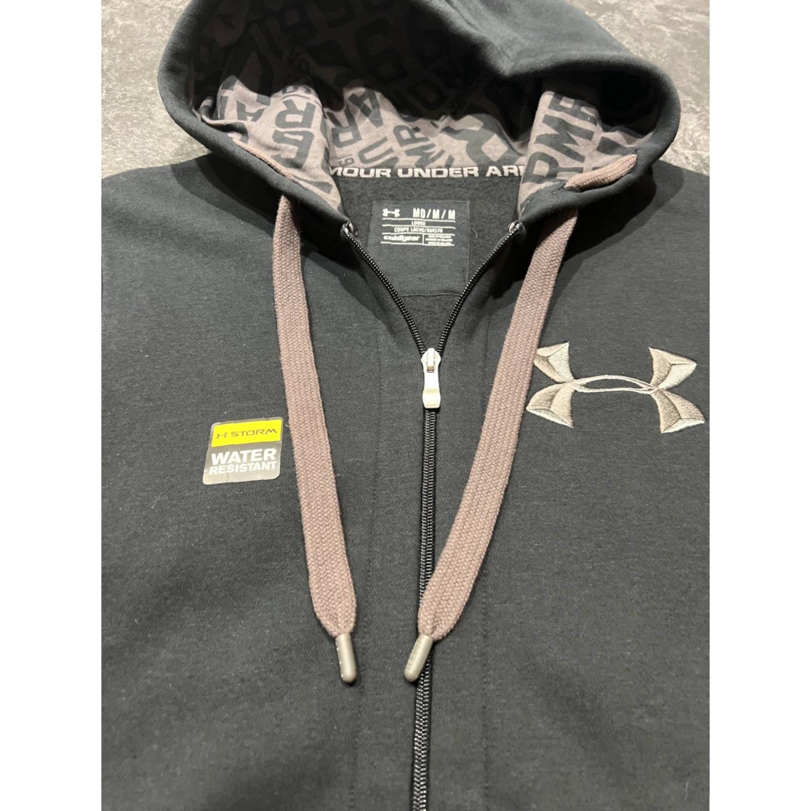 Under Armour Under Armour Storm Water Resistant Full Zip Hoodie M Black Mens Sportswear Size US M / EU 48-50 / 2 - 3 Thumbnail