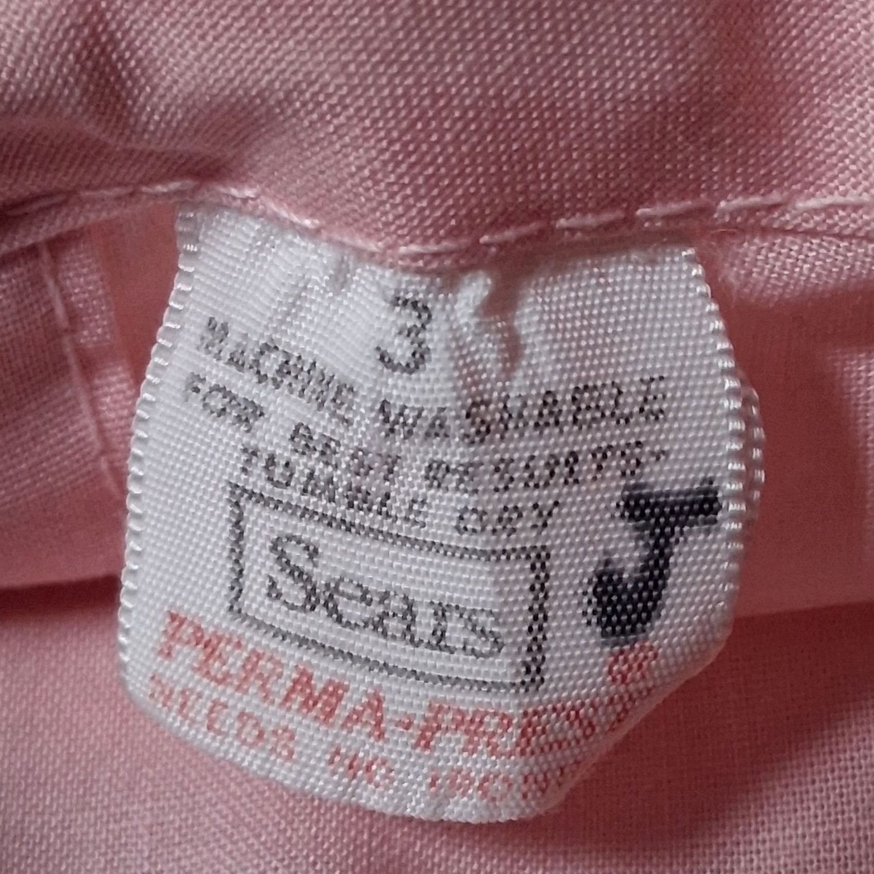 Sears VINTAGE Sears Perma Prest Dress Girls 3T Pink Short Sleeve Collar Casual Cotton Blend 12" Pit to Pit 17" Long Boys? Size ONE SIZE - 3 Thumbnail