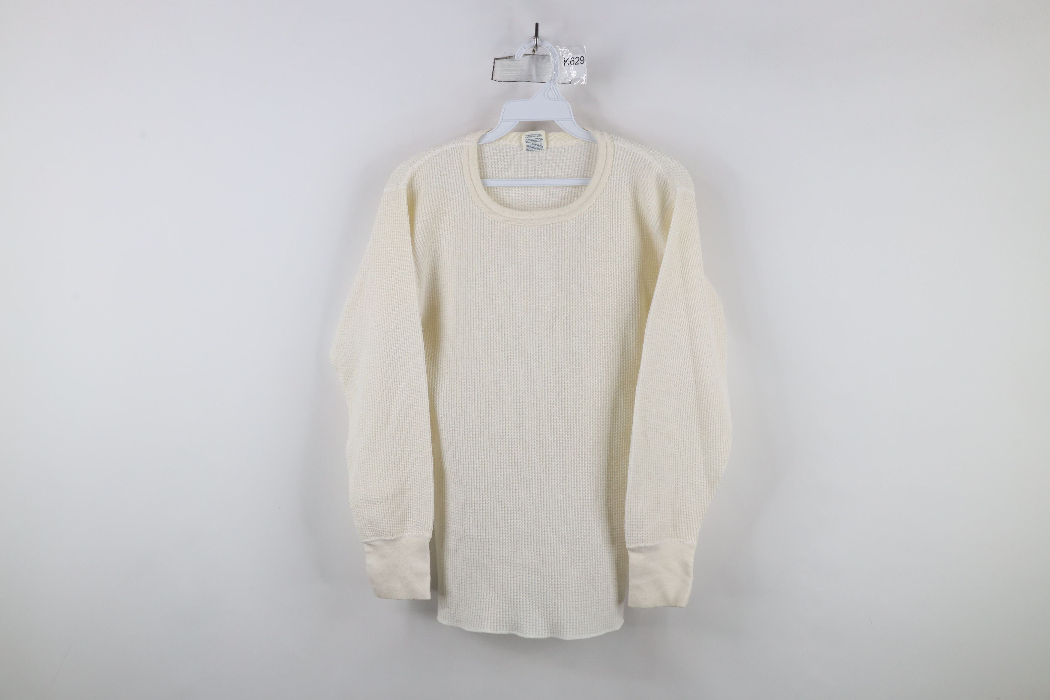 Vintage Vintage 70s Streetwear Waffle Knit Long Sleeve T-Shirt Size US XL / EU 56 / 4 - 1 Thumbnail