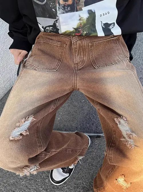 Japanese Brand Hayama x Fuji Brown High Street Vintage Loose Jeans Size US 30 / EU 46 - 1 Thumbnail