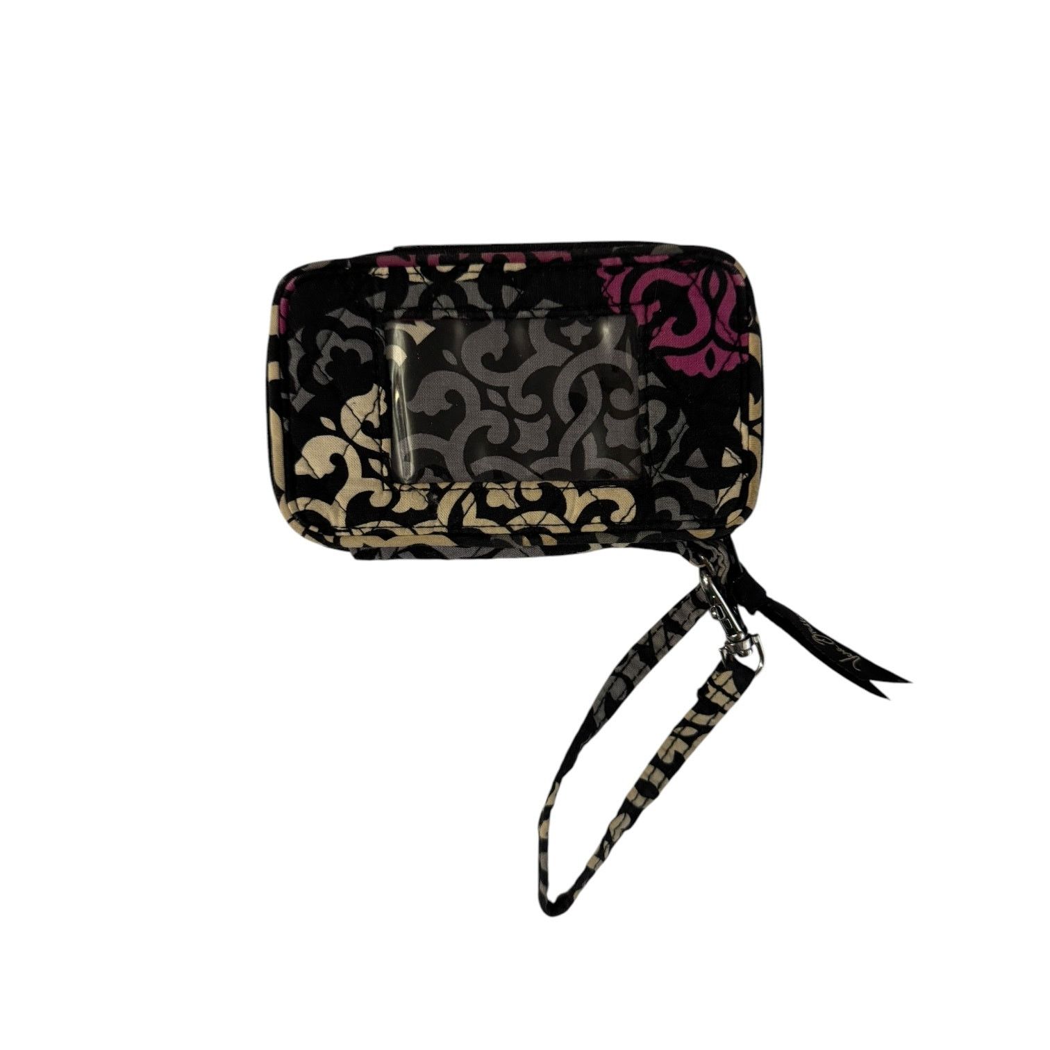 Vera Bradley Vera Bradley Wristlet Wallet Pink Gray White with ID Window Size ONE SIZE - 4 Thumbnail