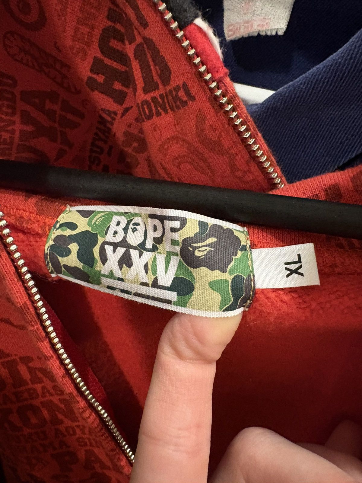 Bape Red XXV Bape hoodie Size US XL / EU 56 / 4 - 14 Thumbnail