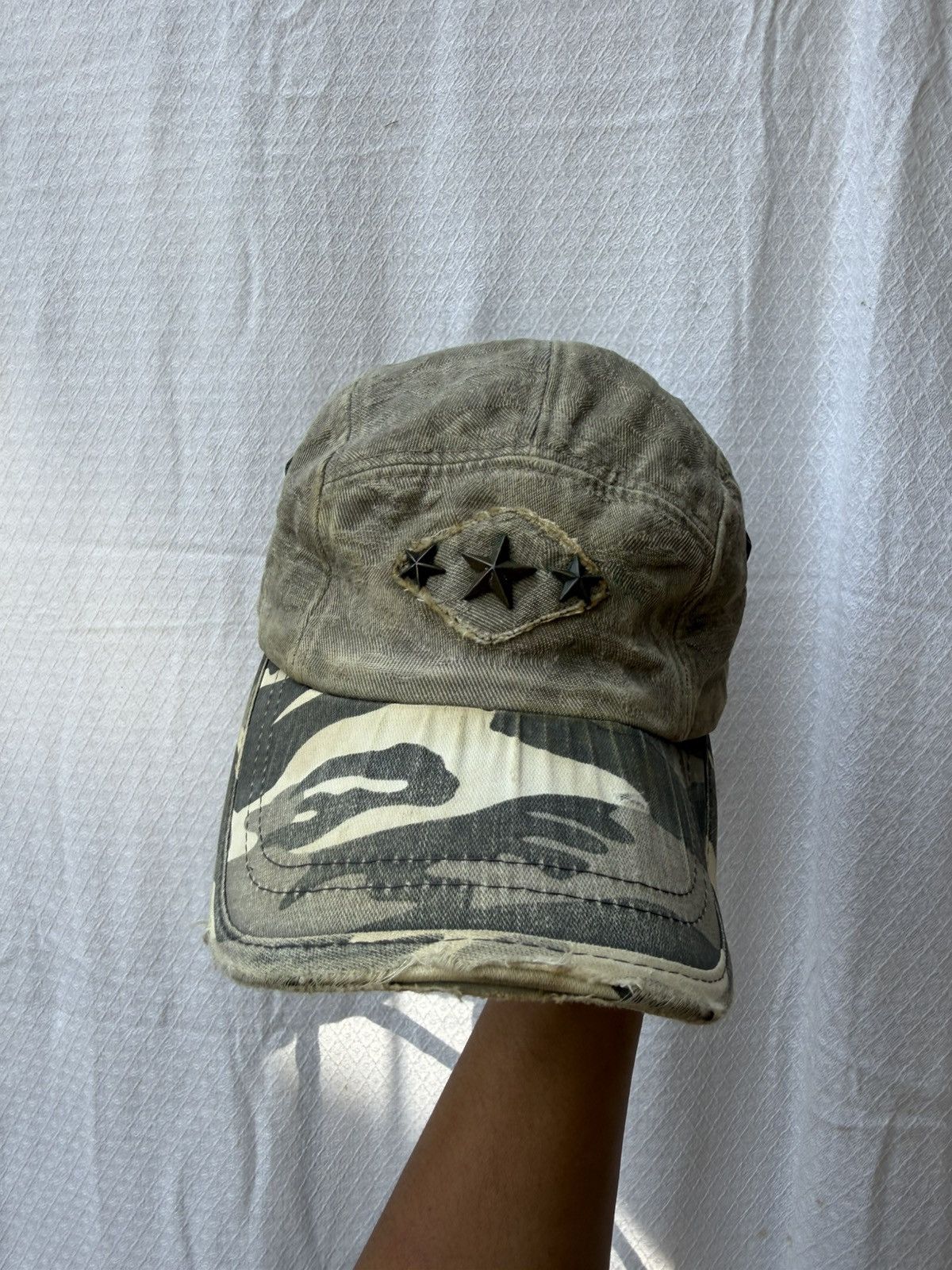 Hysteric Glamour Distressed camo style studs hats Size ONE SIZE - 5 Thumbnail