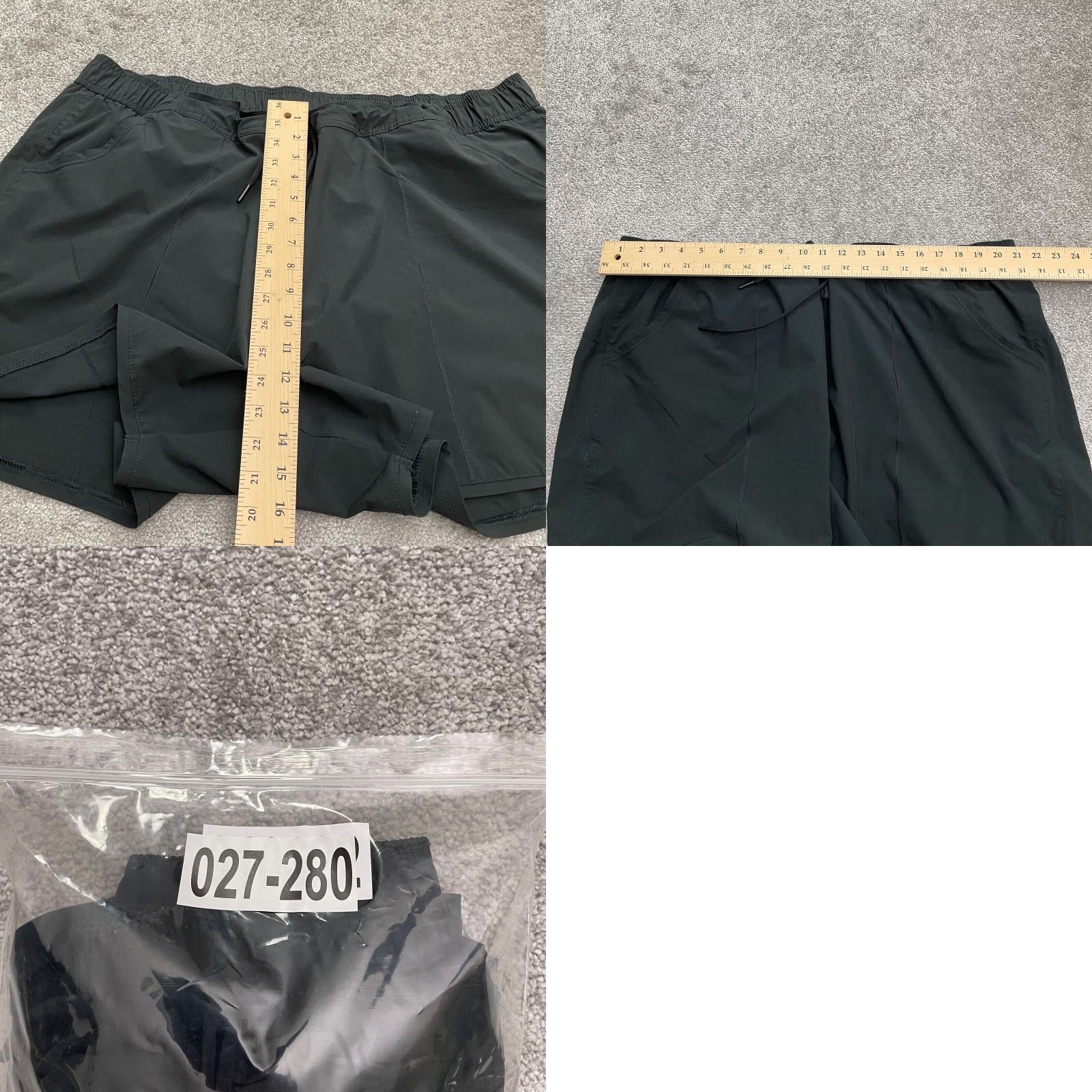 Lands' End VINTAGE Lands' End Active Shorts Womens 24W Black Elastic Waist Drawstring Athletic 42x4 Size 42" / US 20 - 8 Thumbnail