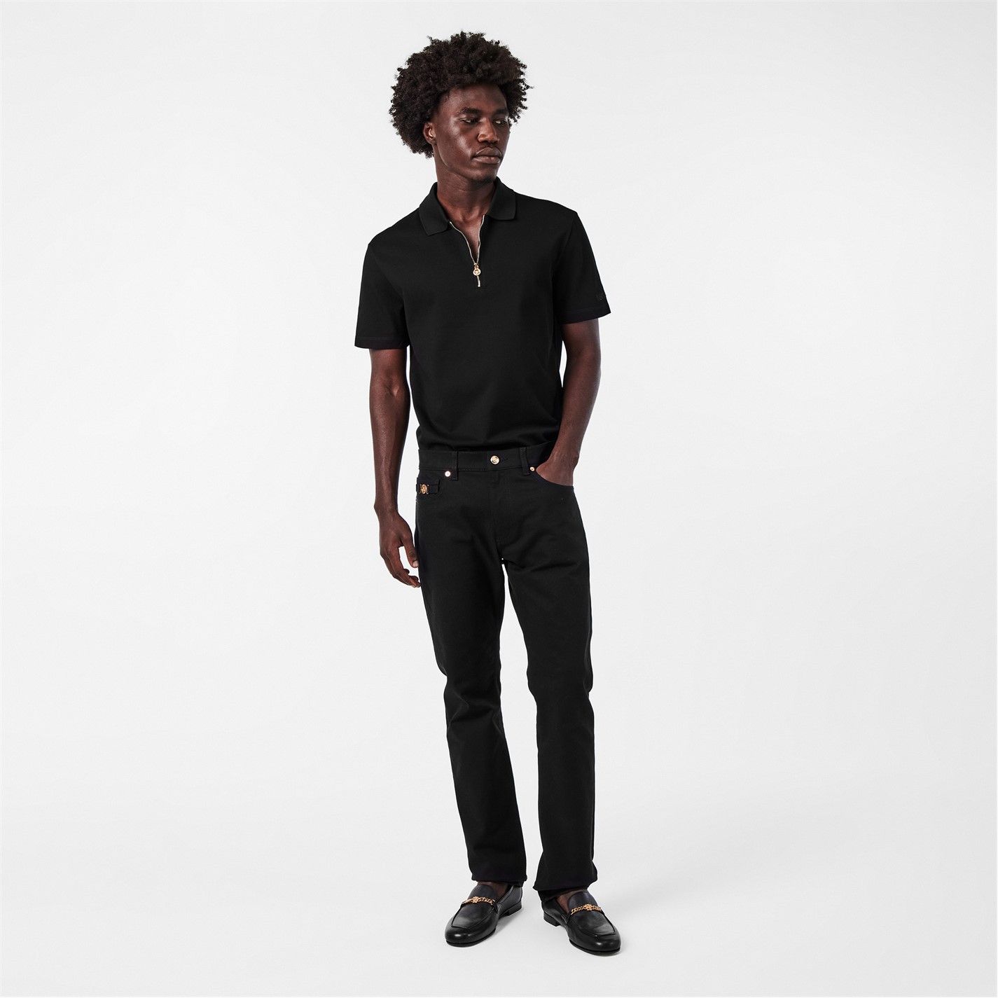 Versace o1g2r1mq0526 Short Sleeve Polo Shirt in Black Size US M / EU 48-50 / 2 - 6 Thumbnail