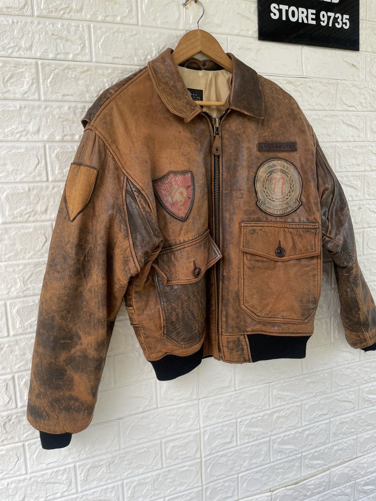 Japanese Brand × Vintage Aviation LTD A-2 Brown Flight Leather Jacket Size US XS / EU 42 / 0 - 3 Thumbnail