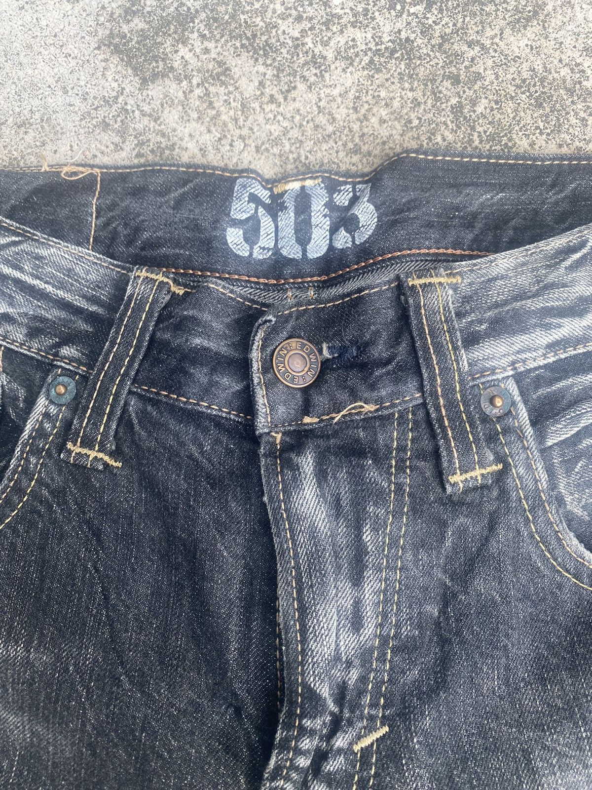 Edwin × Vintage Vintage y2k Edwin Clawmark Straightcut Jeans Size US 31 - 11 Thumbnail