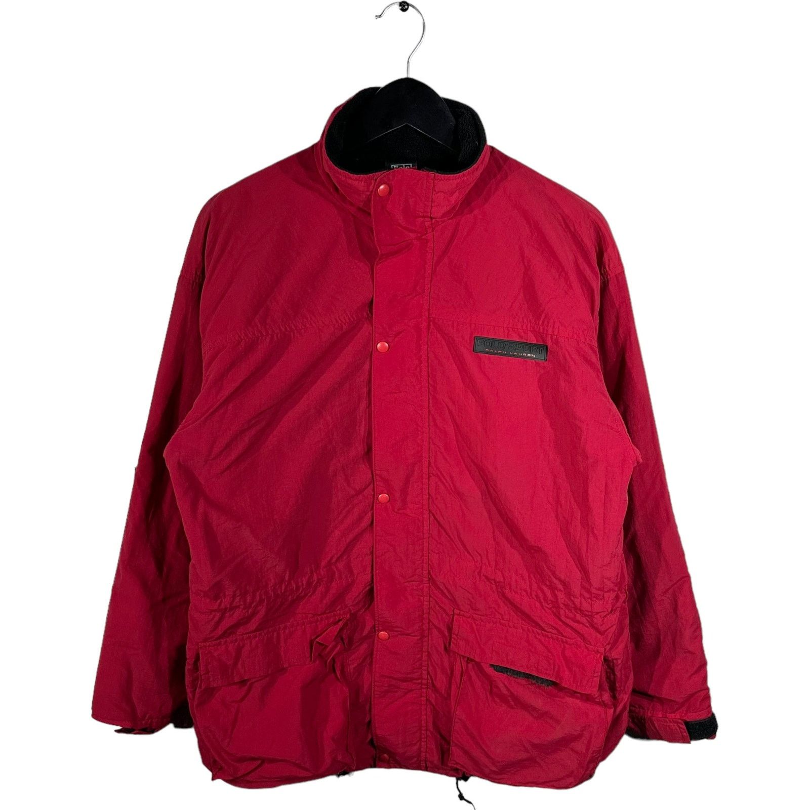Ralph Lauren POLO SPORT nylon jacket for men, size L Nylon Khaki type Vintage Second Hand