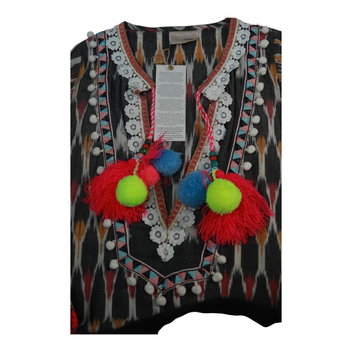 Other Gooshwa MulticolorEthnic Print Kaftan Long Dress size S, New Size S / US 4 / IT 40 - 5 Thumbnail
