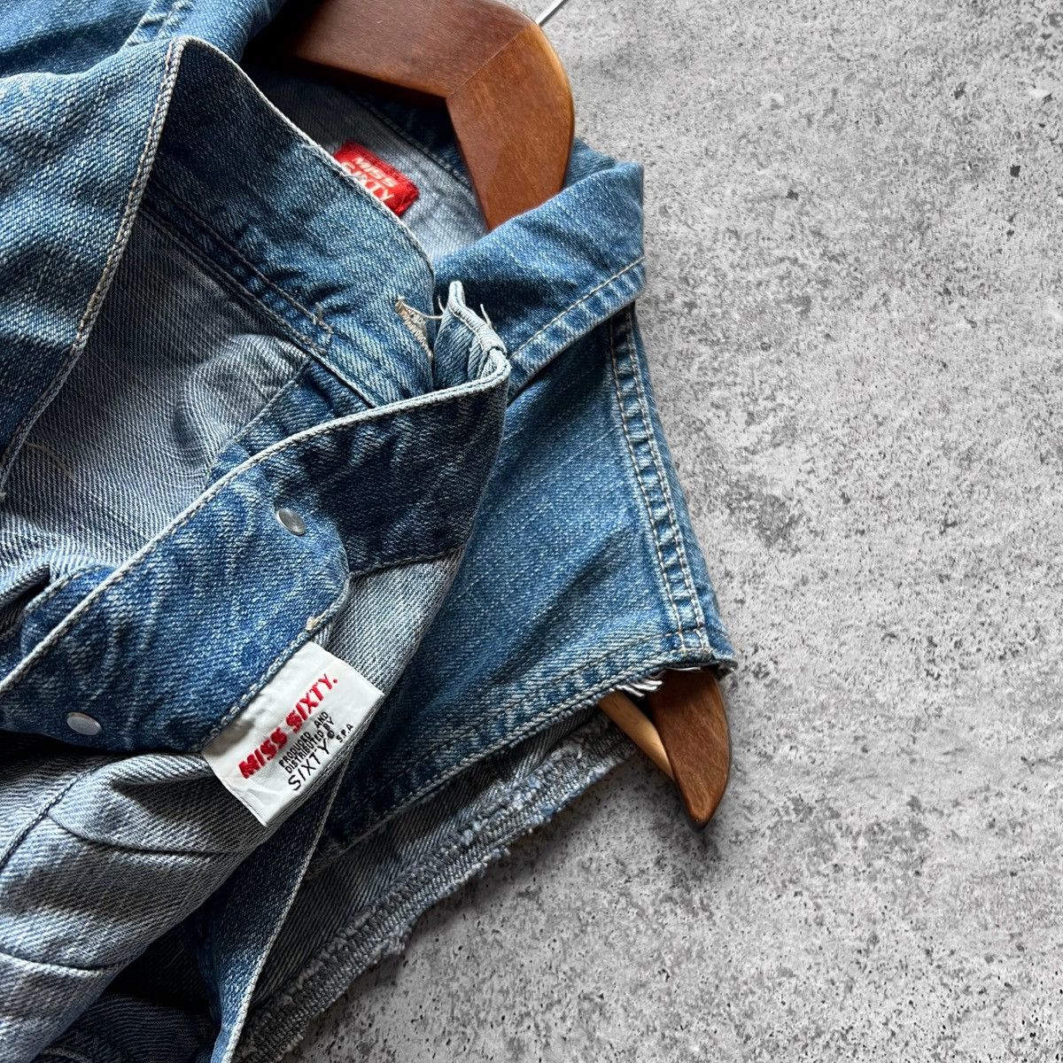 Miss Sixty × Vintage Miss Sixty Womens Vintage Y2K Blue Denim Jean Vest Size S / US 4 / IT 40 - 5 Thumbnail