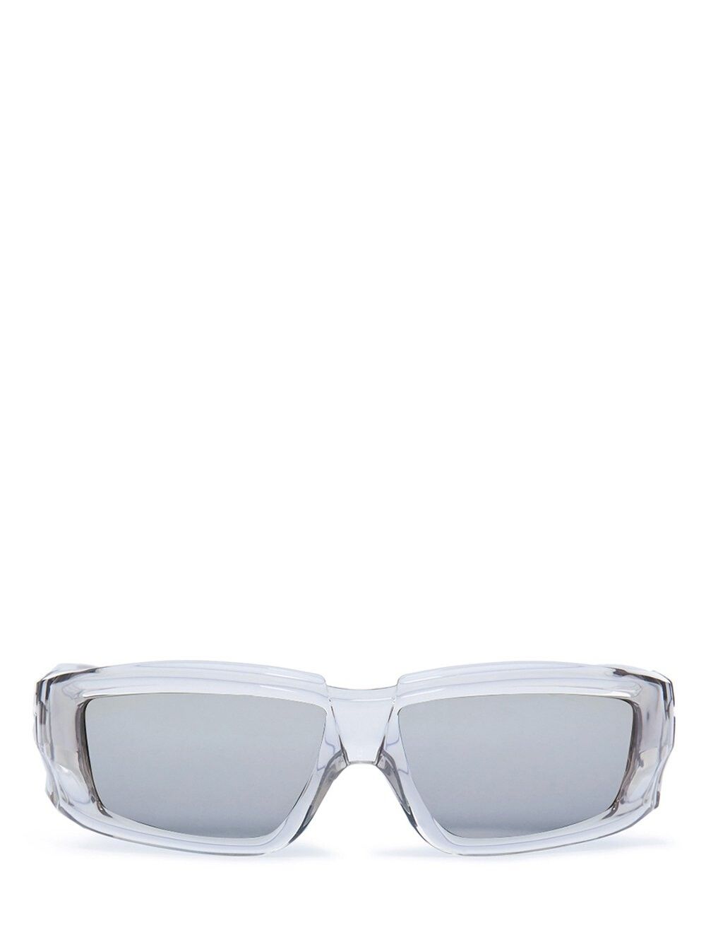 Pre-owned Rick Owens Sunglasses Performa Shield Cream Logo In Transparent