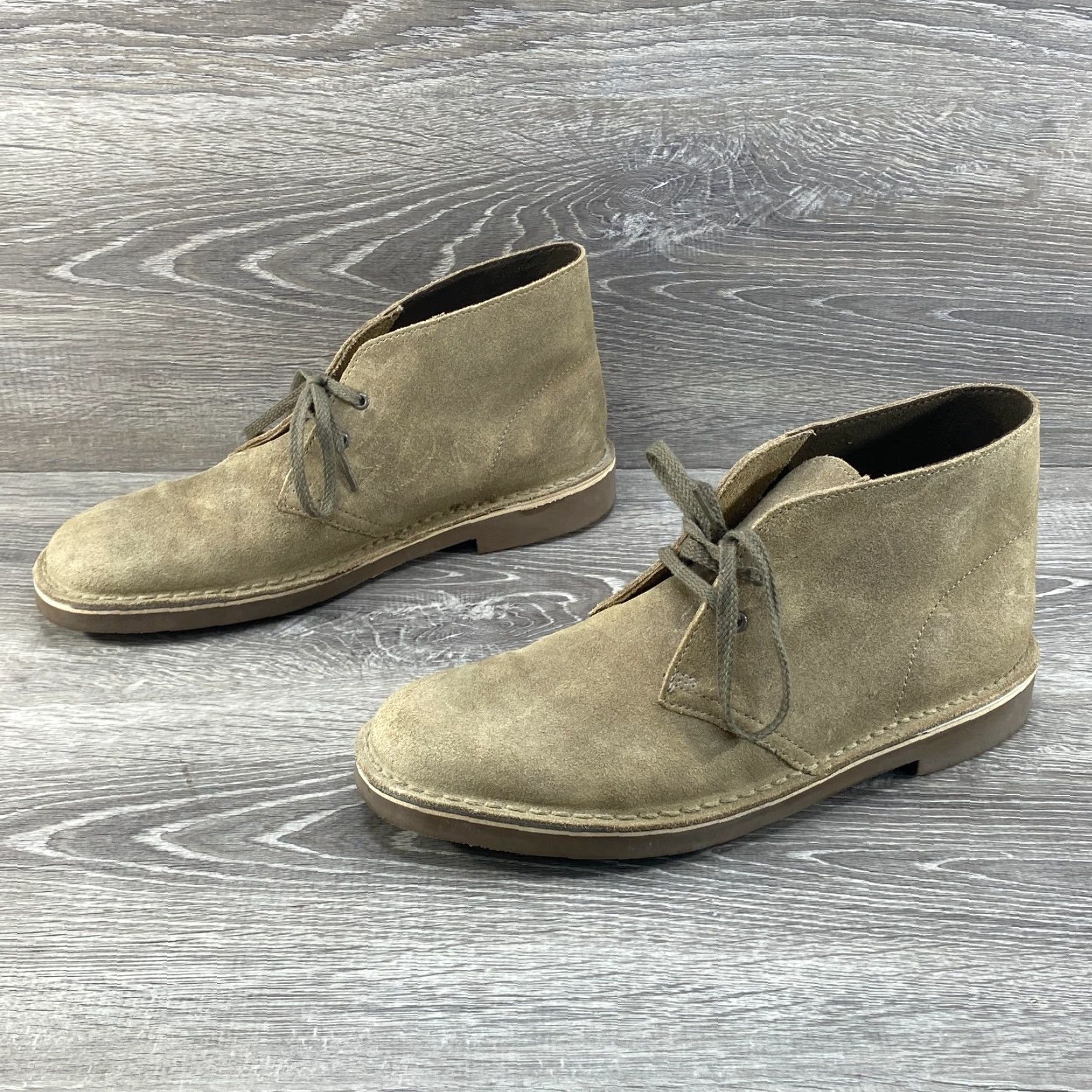 Clarks VINTAGE Clarks Bushacre Desert Chukka Boots Men Tan Brown Suede Leather Lace Up 9.5 M Size US 9 / EU 42 - 5 Thumbnail