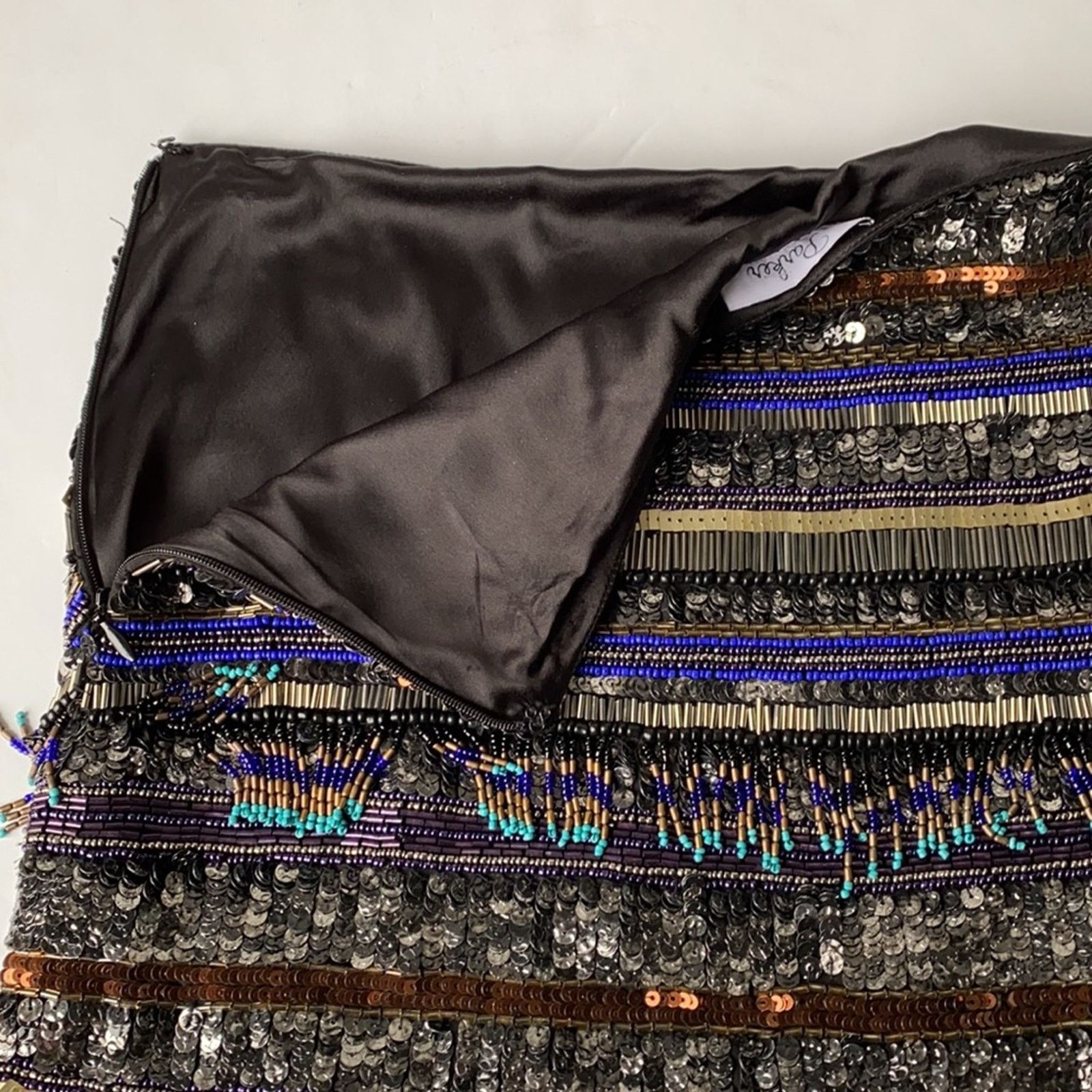 Parker PARKER Corsica Geometric Beaded Fringe Skirt Size 0 Size 25" / US 0 / IT 36 - 10 Thumbnail