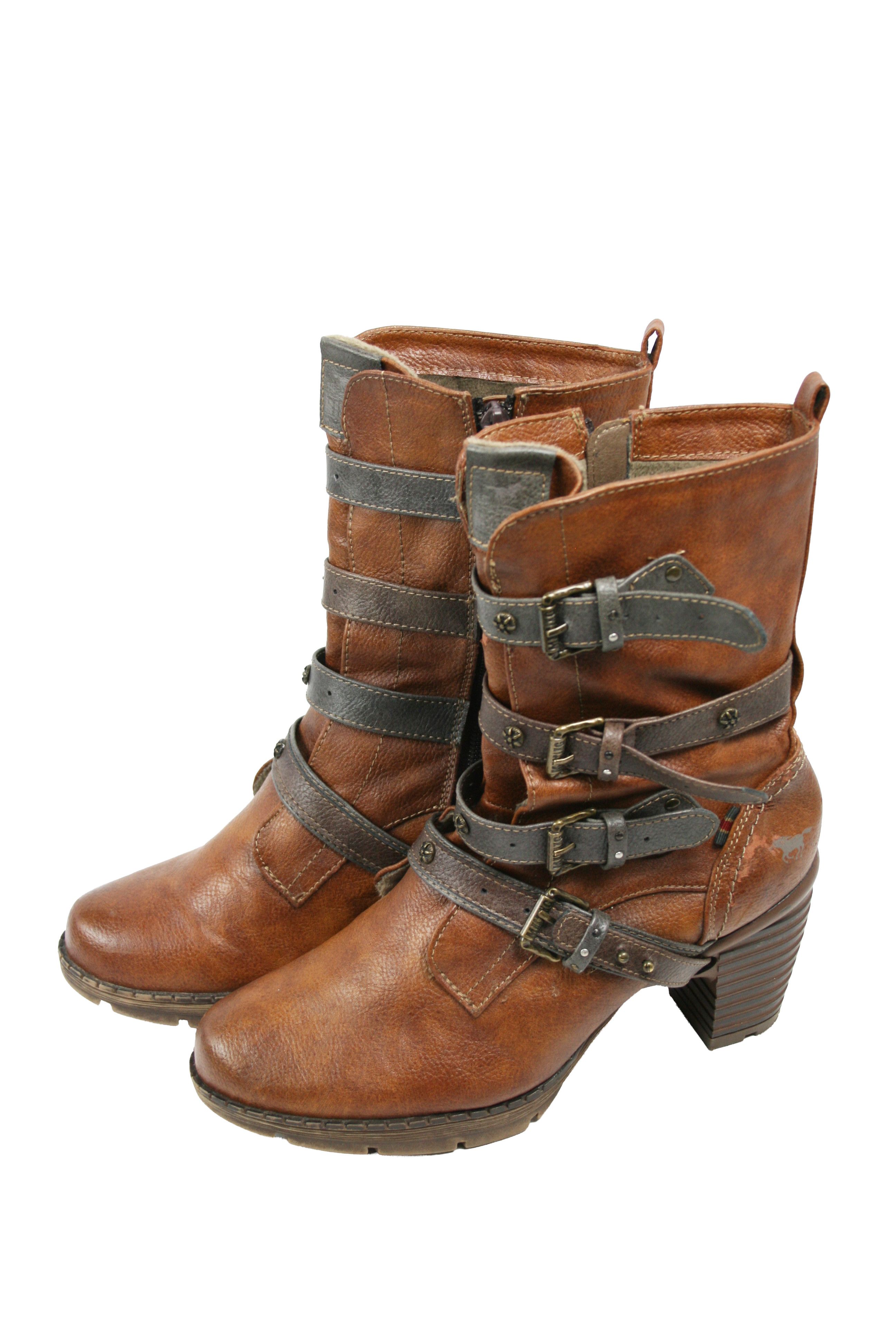 Mustang 00S Y2K Cyber Punk Belted Biker Boots Vintage Size US 11 / IT 41 - 3 Thumbnail
