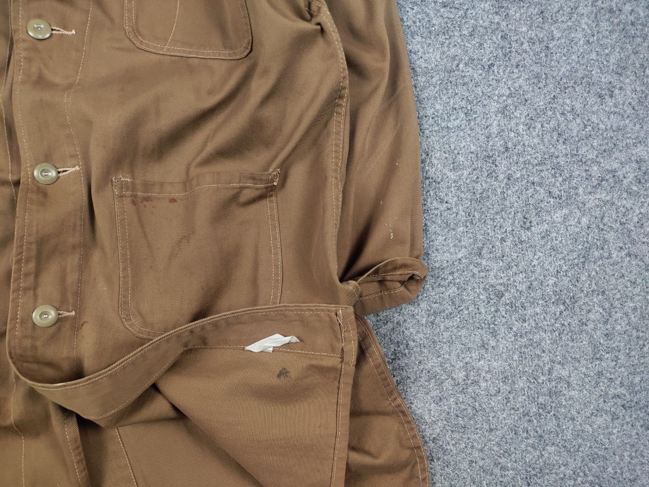 Vintage Skyways Sanforized British 60's drill work Distressed Jacket Size US M / EU 48-50 / 2 - 7 Thumbnail