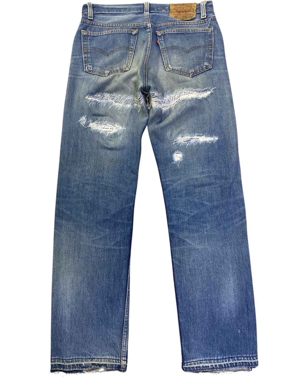 Levi's × Vintage Vintage Levi’s 501 Patchwork Repaired Jeans Size US 32 / EU 48 - 9 Thumbnail