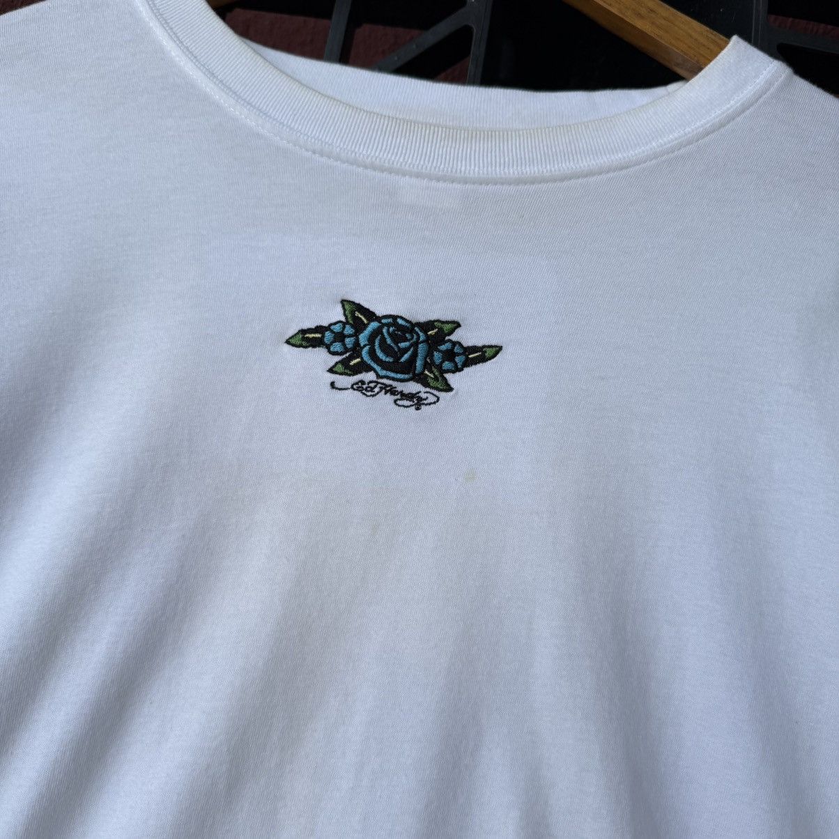 Ed Hardy Vintage Y2K Ed Hardy Graphic Black Rose Embroidery Size US L / EU 52-54 / 3 - 7 Thumbnail
