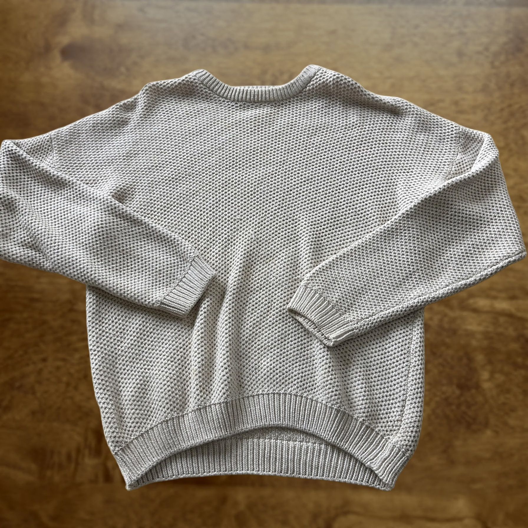 Eddie Bauer VINTAGE Eddie Bauer Sweater Mens XL Beige Waffle-Knit Cotton Crewneck Pullover Size US XL / EU 56 / 4 - 1 Thumbnail
