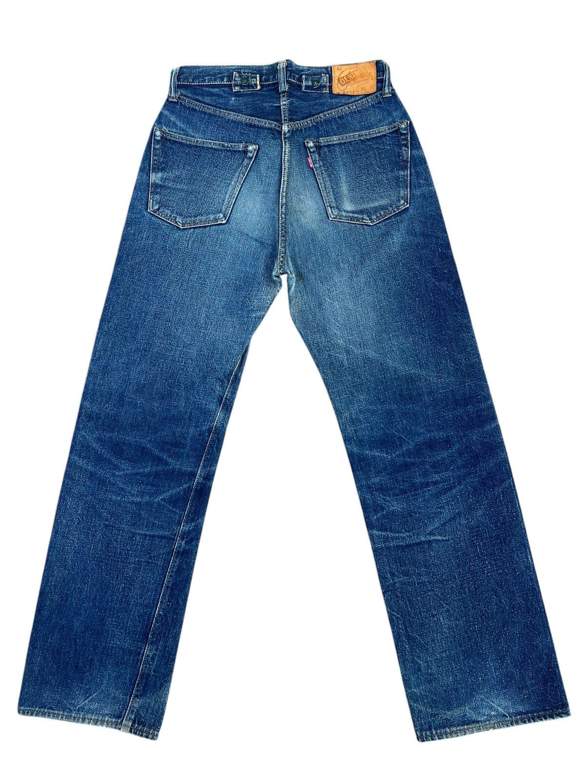 Denime Vintage 90s DENIME Japan Leather Patch Denim Selvedge Jeans Size US 29 - 14 Thumbnail