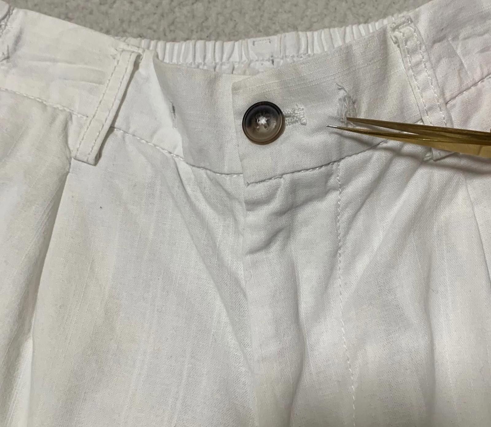 Other Dan John Men's White Cotton Elastic Waist Pants 36 Size US 36 / EU 52 - 3 Thumbnail