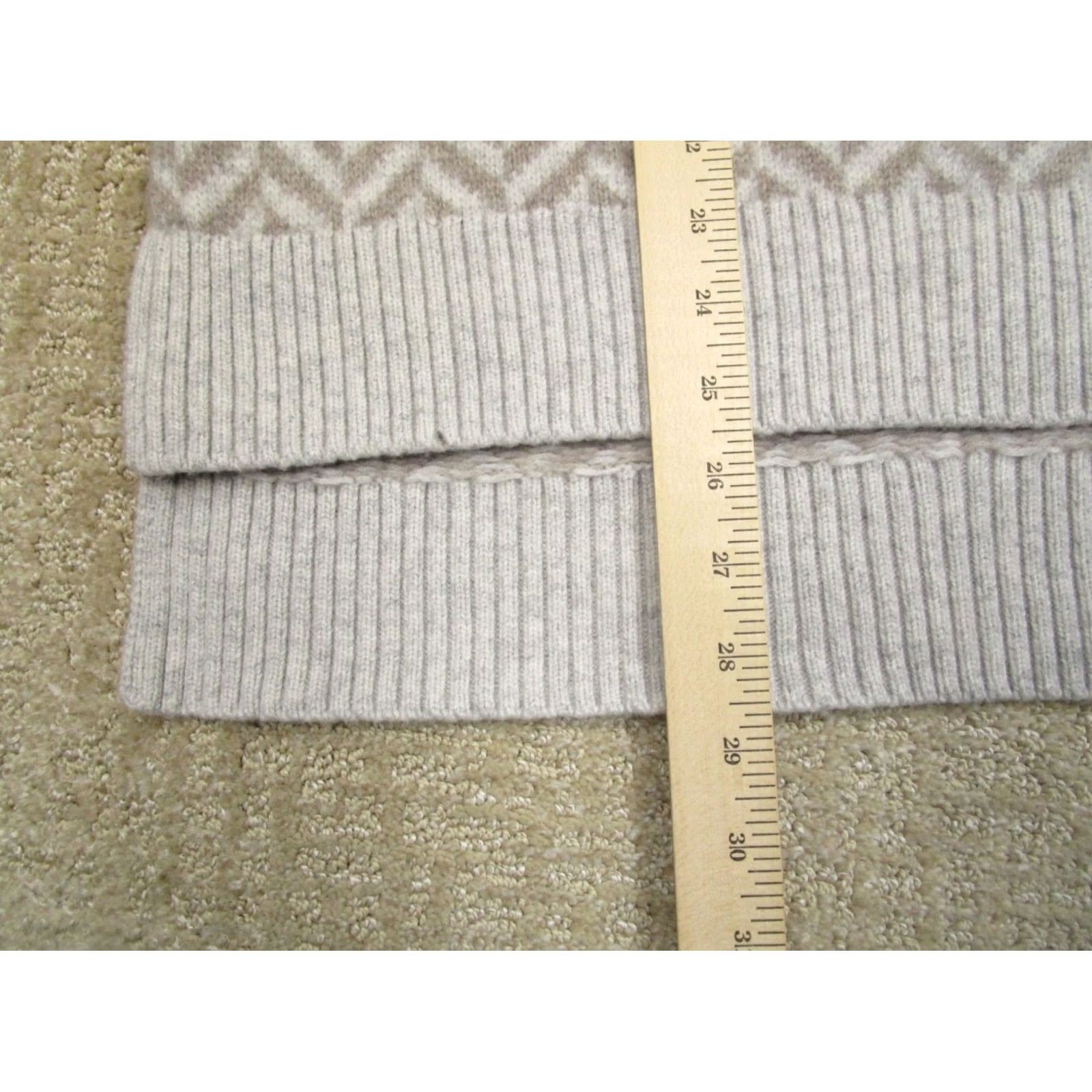 Athleta Athleta Sweater Women M Gray Turtleneck Chevron Pattern Cashmere Wool Pullover Knit All Seasons Casual Geometric Logo Size M / US 6-8 / IT 42-44 - 7 Thumbnail