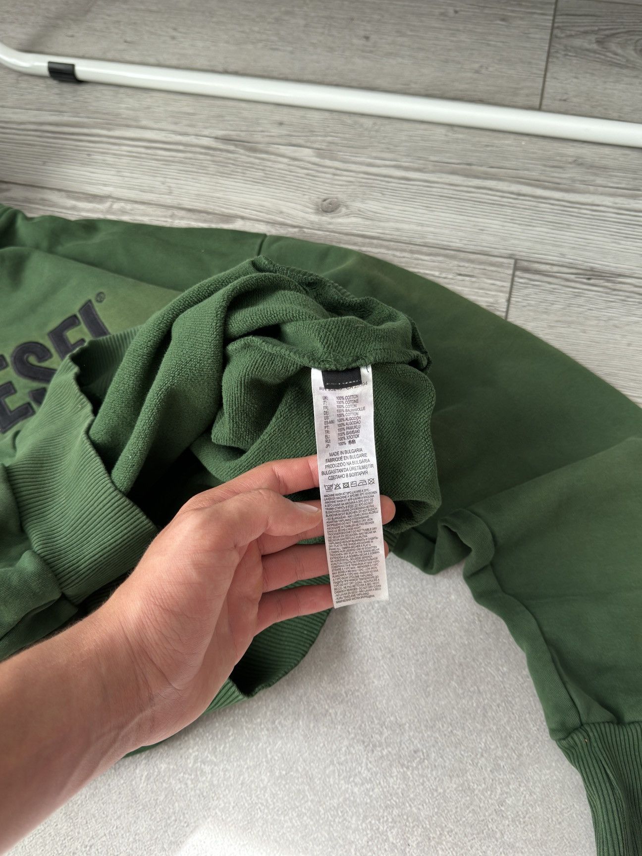 Diesel × Vintage Vintage Diesel big logo distressed Faded Y2K boxy hoodie Size US XL / EU 56 / 4 - 10 Thumbnail