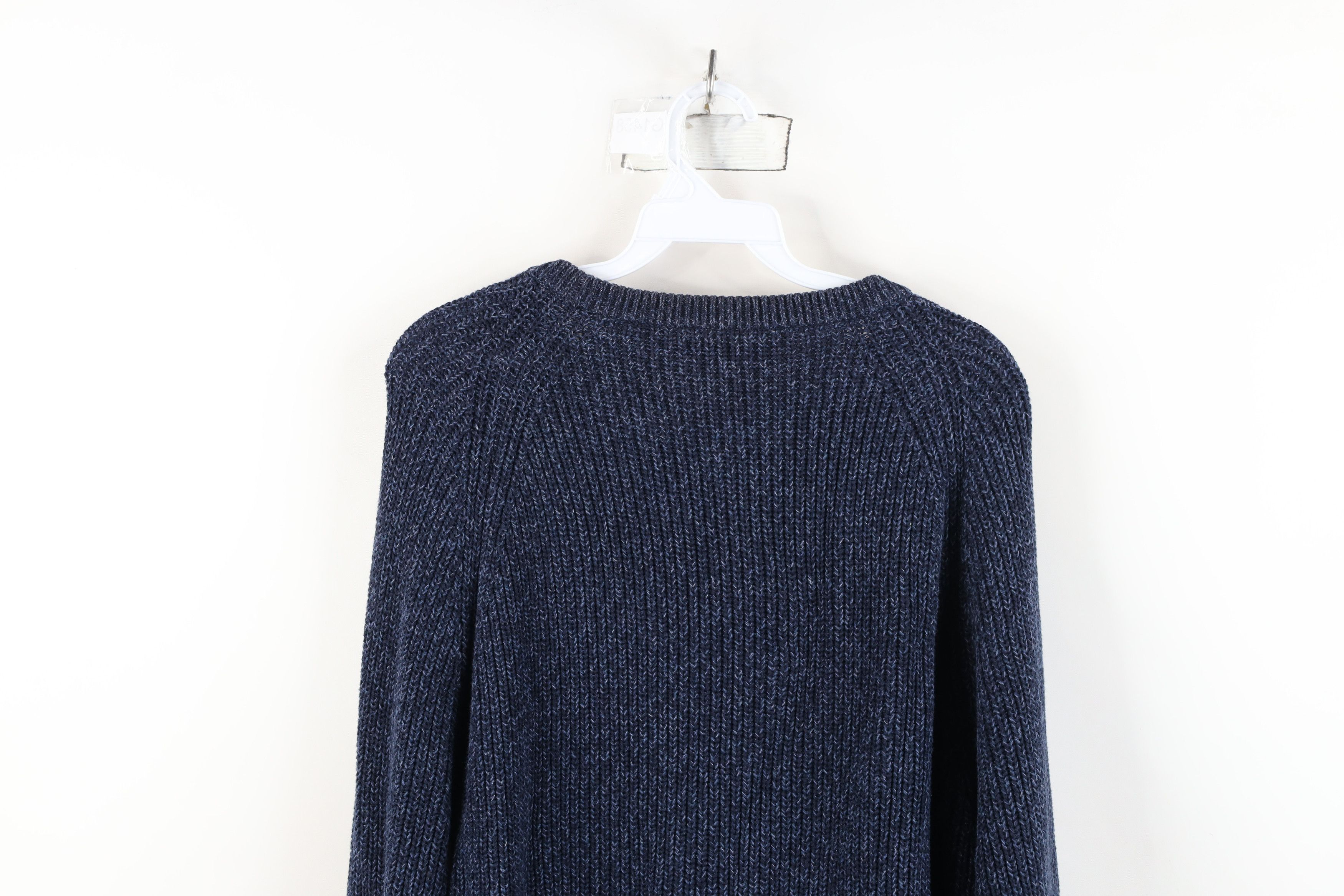 J.Crew J Crew Chunky Ribbed Knit Crewneck Sweater Heather Blue Size XL / US 12-14 / IT 48-50 - 11 Thumbnail