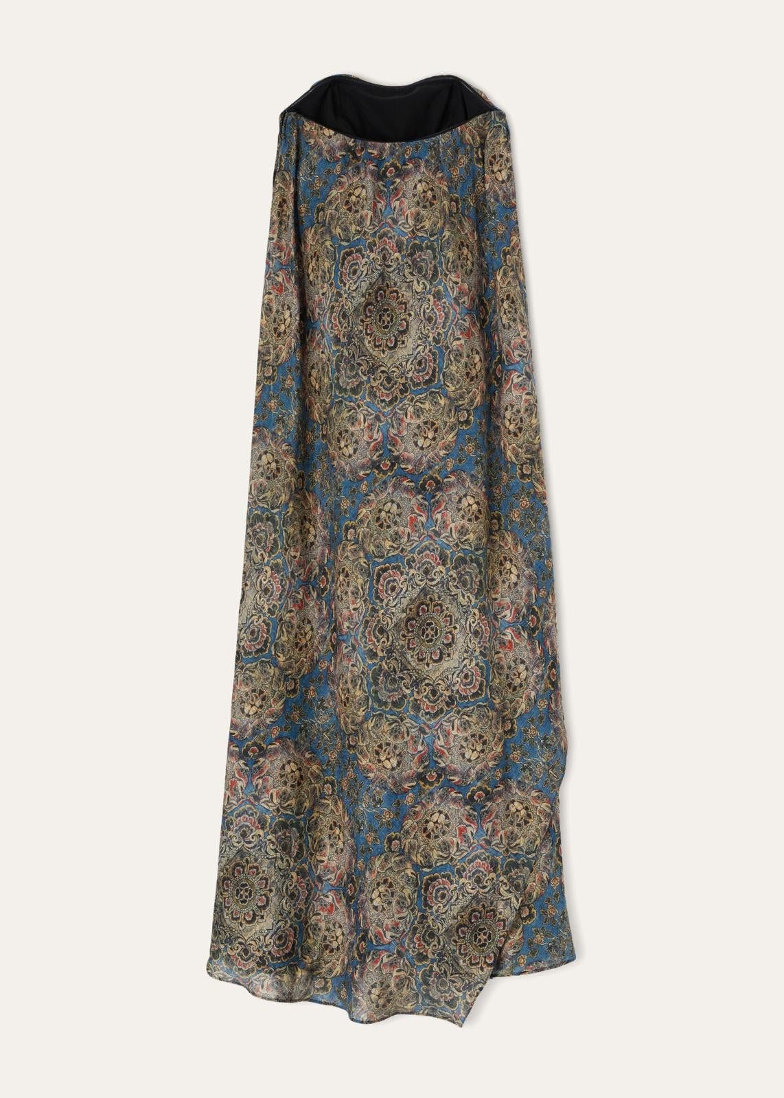 Loro Piana o1srvl11e1224 Gabi Strapless Long Dress in Multicolor Size M / US 6-8 / IT 42-44 - 2 Thumbnail