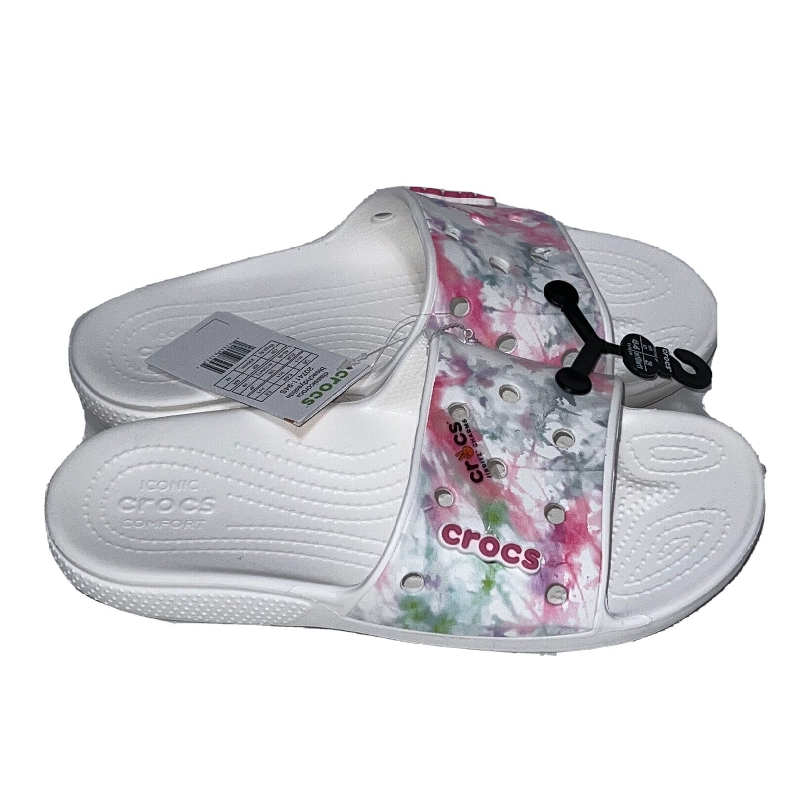 Crocs Crocs Classic Bleach Dye Slide Sandals White Size M11 Size US 11 / EU 44 - 2 Thumbnail