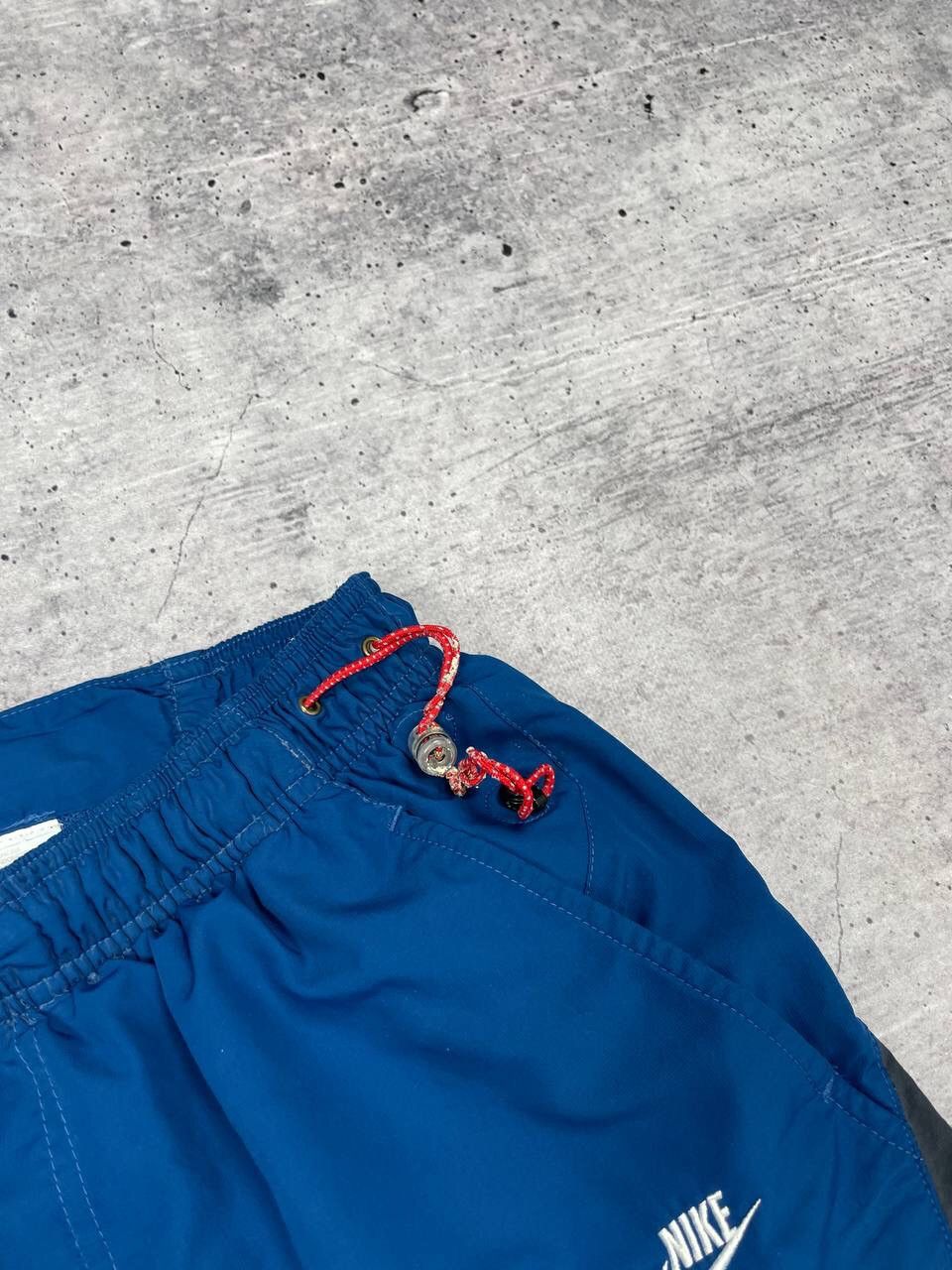 Nike × Vintage Vintage Nike 90’s Y2K Style Big Logo Drill Blue Shorts Size US 30 / EU 46 - 7 Thumbnail