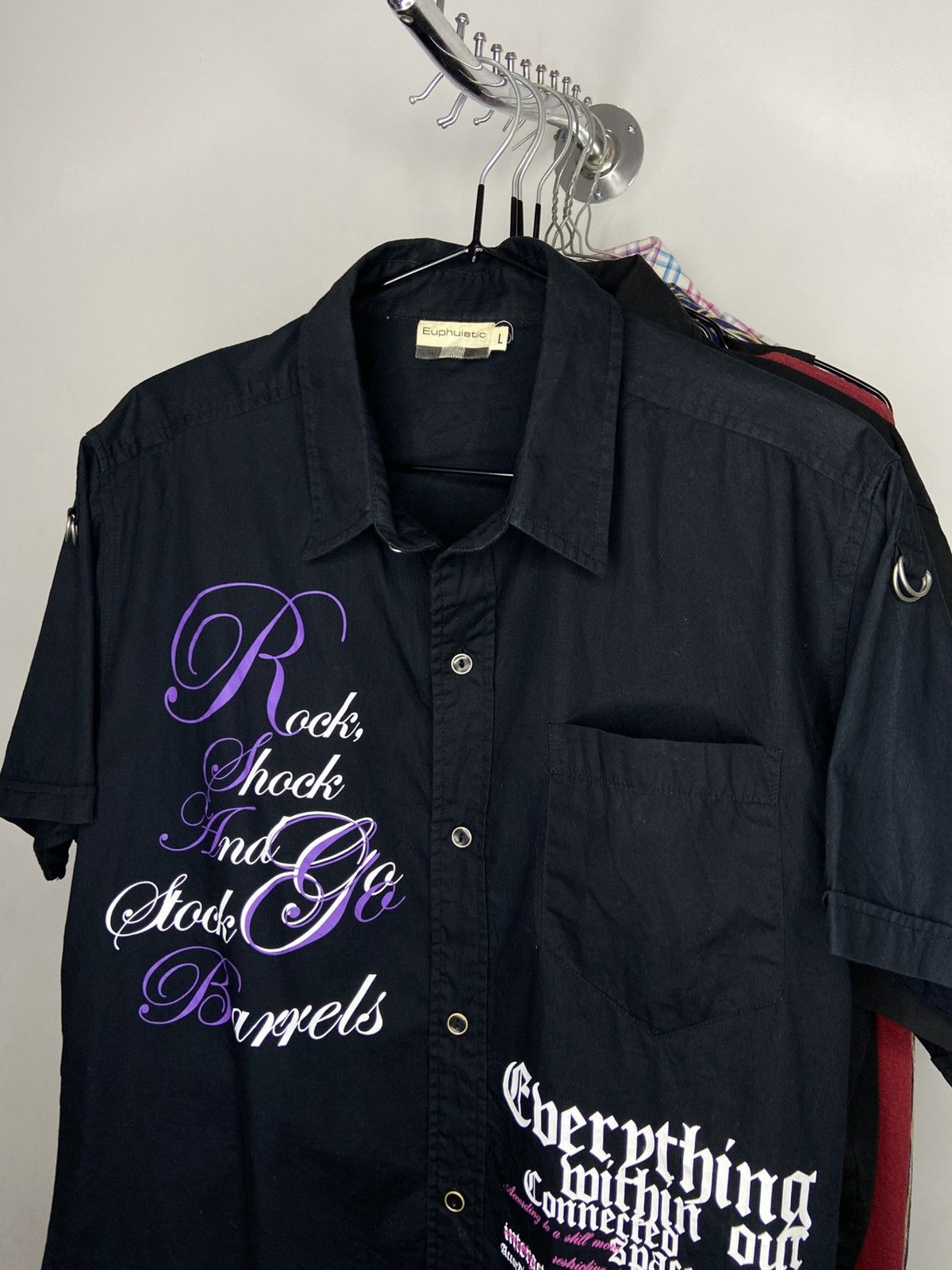 If Six Was Nine × Japanese Brand × Le Grande Bleu (L.G.B.) 🔥Euphuistic Poem Work Shirt Punk Bondage Goth Size US M / EU 48-50 / 2 - 6 Thumbnail