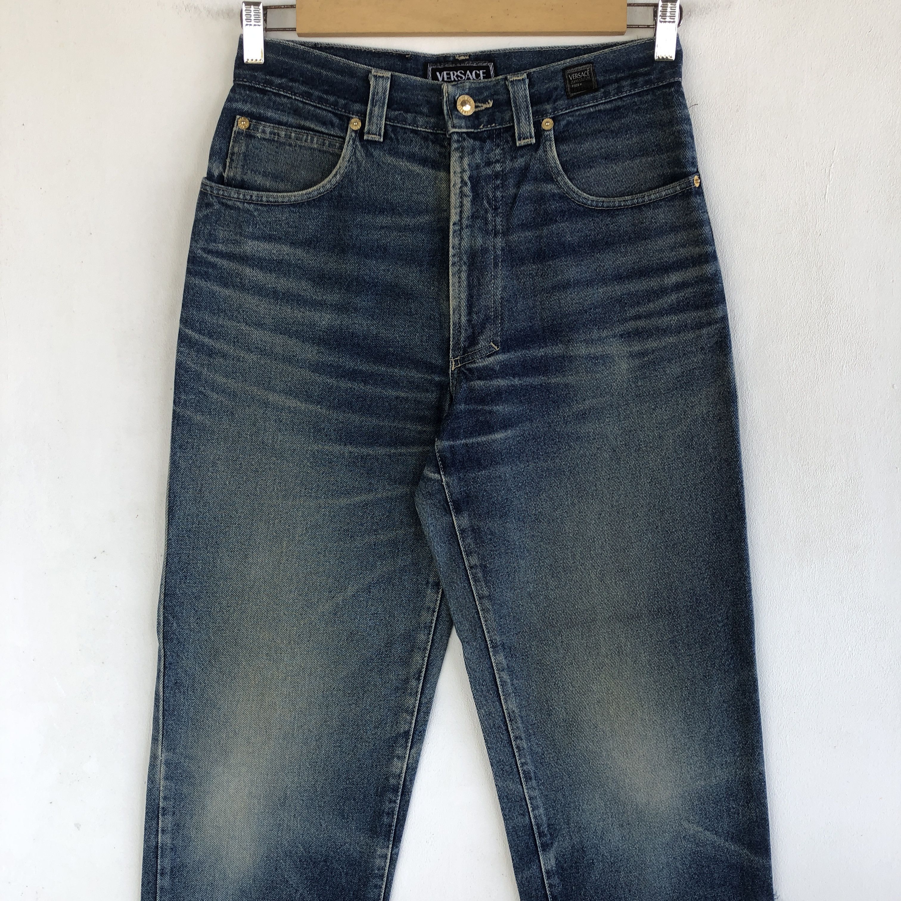 Versace Vintage Versace Jeans Medusa Versace Faded Light Wash Denim Size 28" / US 6 / IT 42 - 3 Thumbnail