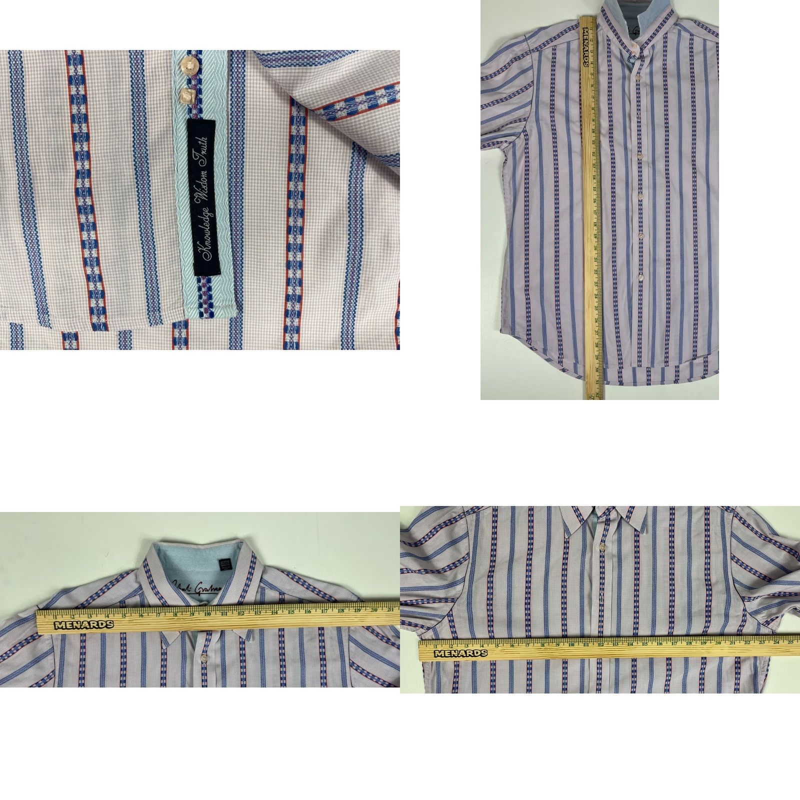 Robert Graham Robert Graham Button-Up Shirt Striped Mens L Multicolor 100% Cotton Casual Shirt Size US L / EU 52-54 / 3 - 8 Thumbnail