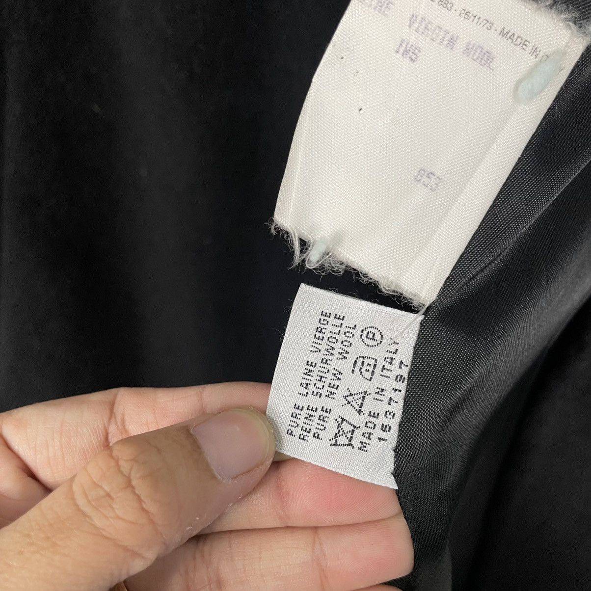Other Italian Designer Vardini Black Wool Coat Size M / US 6-8 / IT 42-44 - 20 Thumbnail