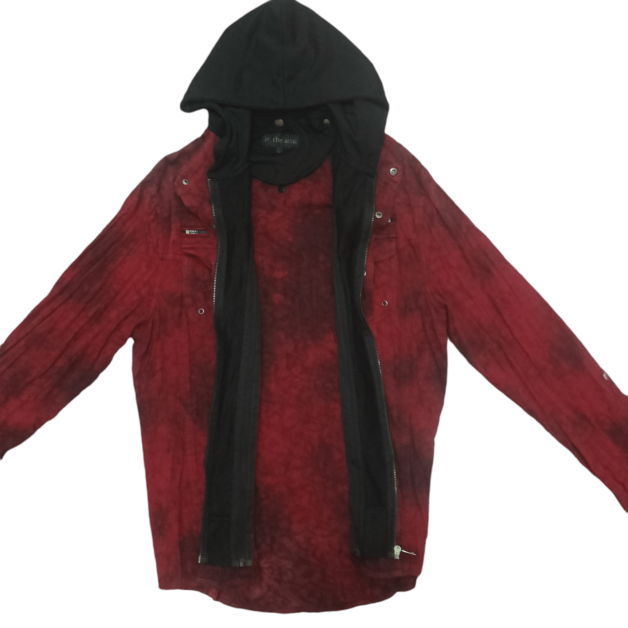 In The Attic 🔥Rare in the attic Double Layer Shirt Hood Goth Punk Size US M / EU 48-50 / 2 - 7 Thumbnail