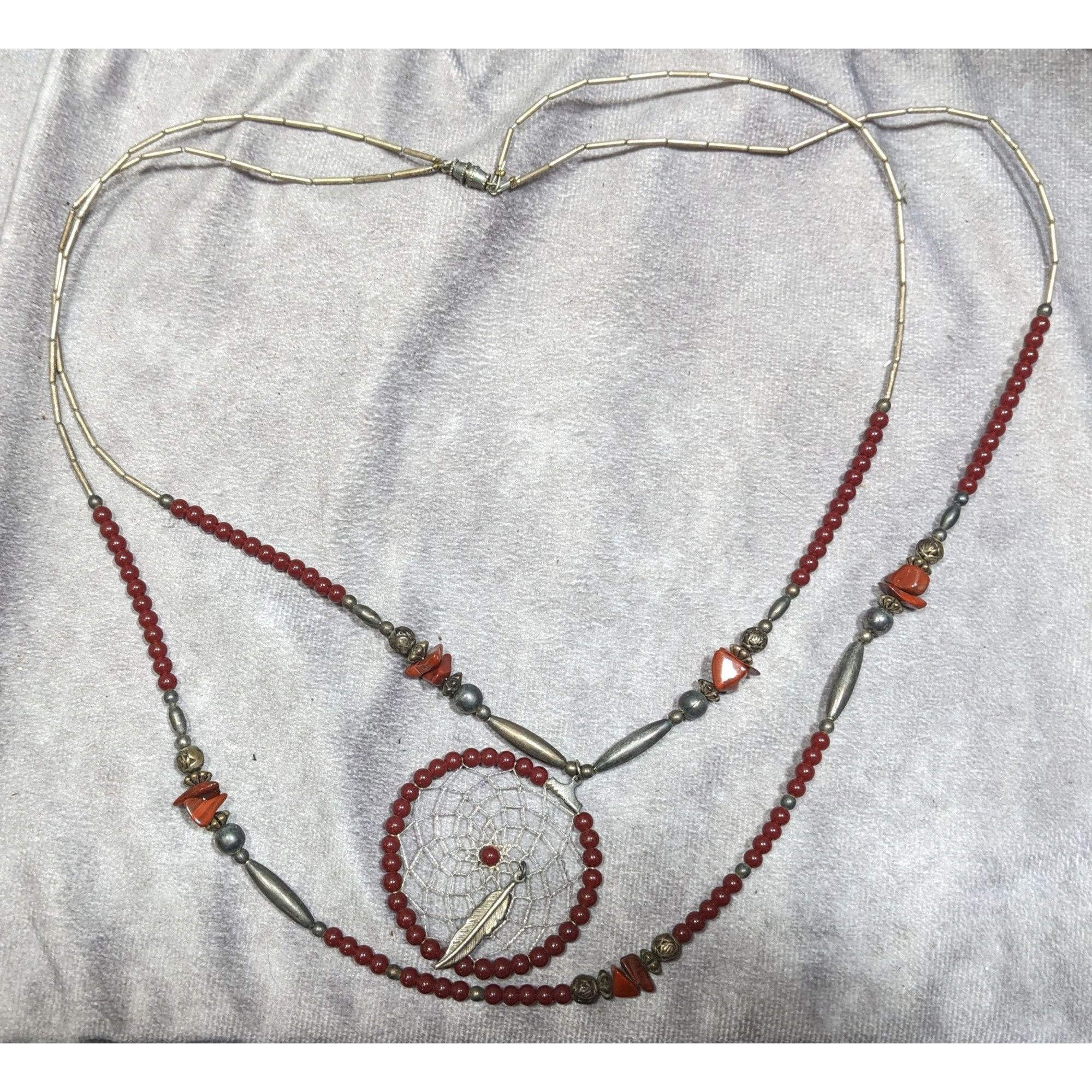 Other Vintage Handmade Native Dreamcatcher Necklace With Liquid Si Size ONE SIZE - 6 Thumbnail