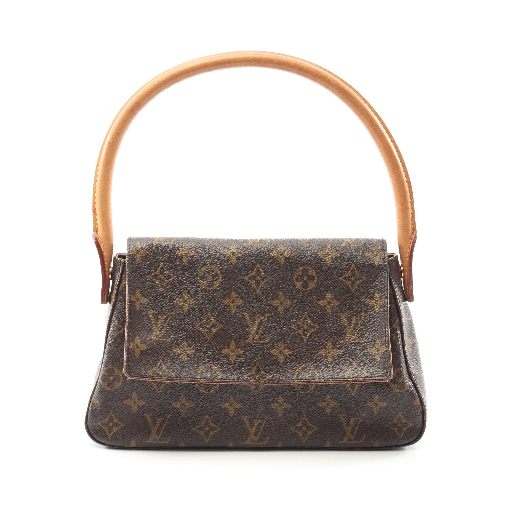 Louis Vuitton Louis Vuitton Mini Looping Monogram Handbag Leather Brown Size ONE SIZE - 1 Thumbnail