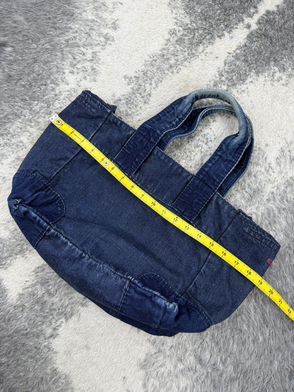 45rpm × Indigo × Japanese Brand 🔥RARE🔥 R by 45rpm Boro Indigo Denim Totebag Size ONE SIZE - 19 Thumbnail
