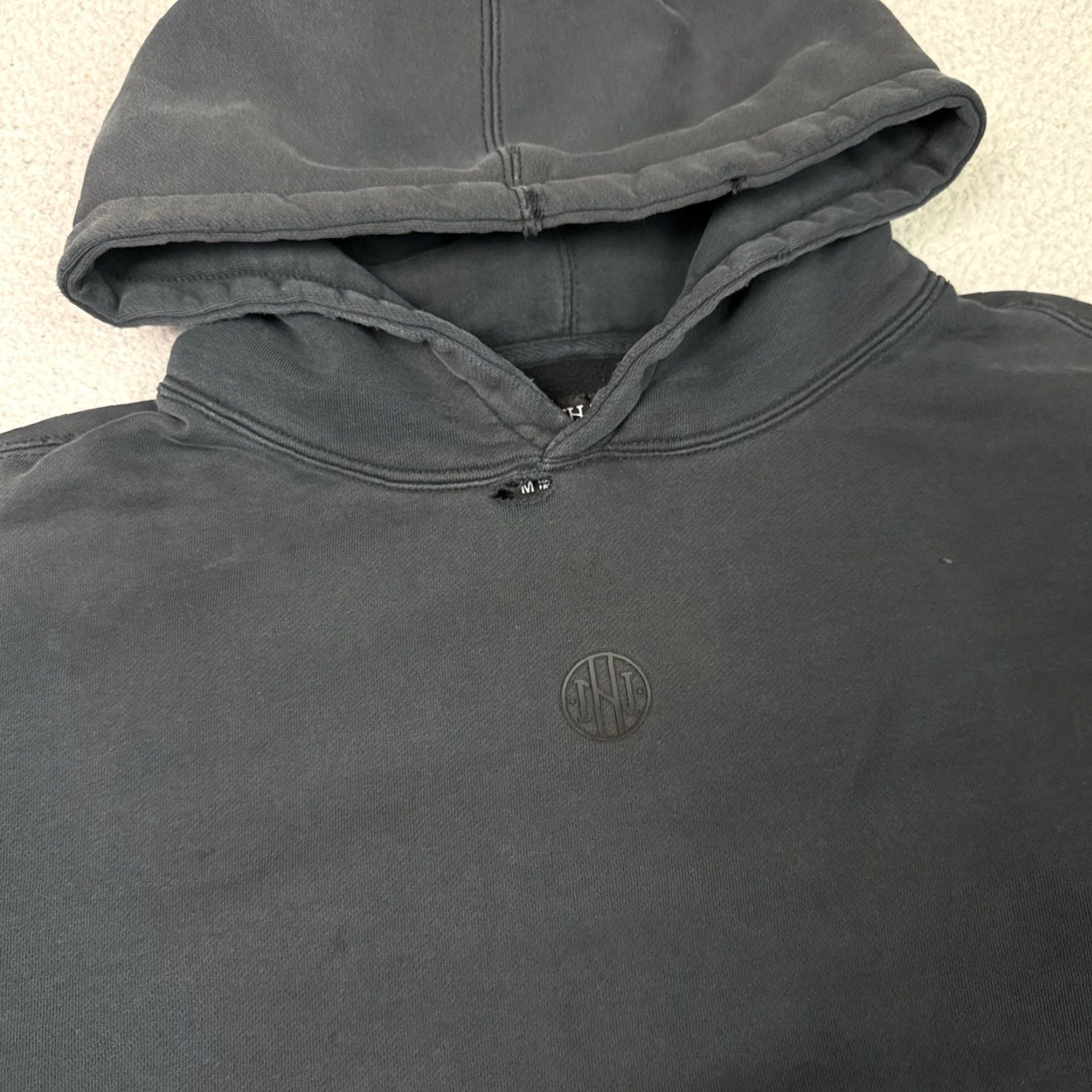 Thrasher Ninth Hall Fundamentals Hoodie Mens Adult Medium Black Boxy Graphic Logo Distressed Vintage-Style Pullover Hooded All Seasons Safe/Seamless Fit Size US M / EU 48-50 / 2 - 3 Thumbnail