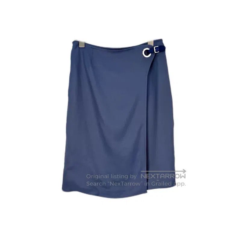 Hermes Hermes Half Mulberry Silk Leather Buckle Skirt Size 24" / US 00 / IT 34 - 1 Thumbnail