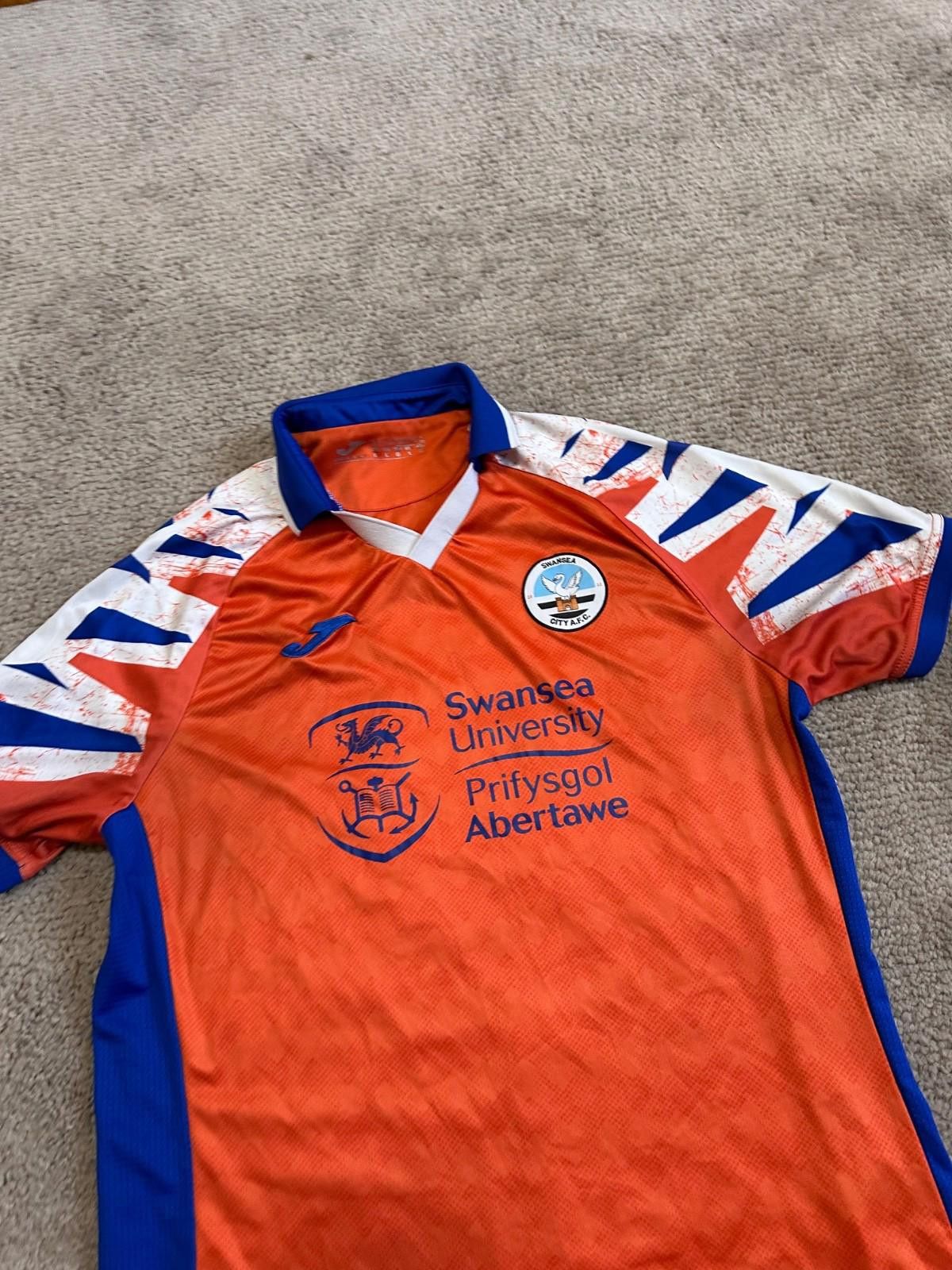Joma SWANSEA CITY 2022/2023 AWAY FOOTBALL SHIRT JOMA Sz L Size US L / EU 52-54 / 3 - 3 Thumbnail