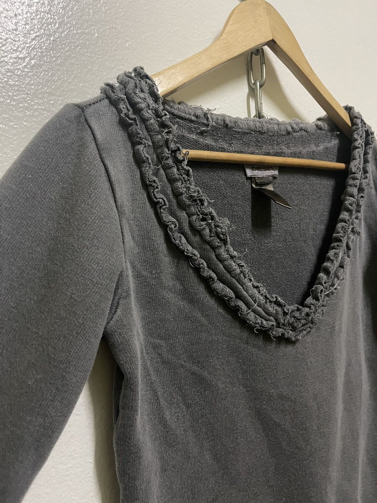 Diesel Diesel Long Sleeve Distressed Faded Size XS / US 0-2 / IT 36-38 - 2 Thumbnail