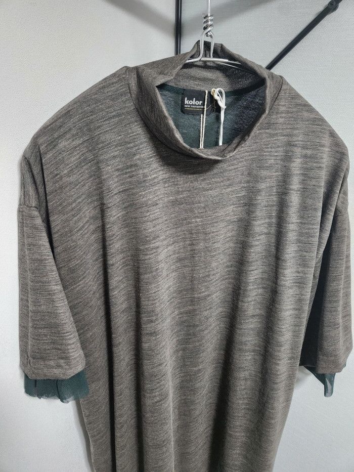 Kolor KOLOR turtle-neck contrast-trim top Size US XXL / EU 58 / 5 - 2 Thumbnail