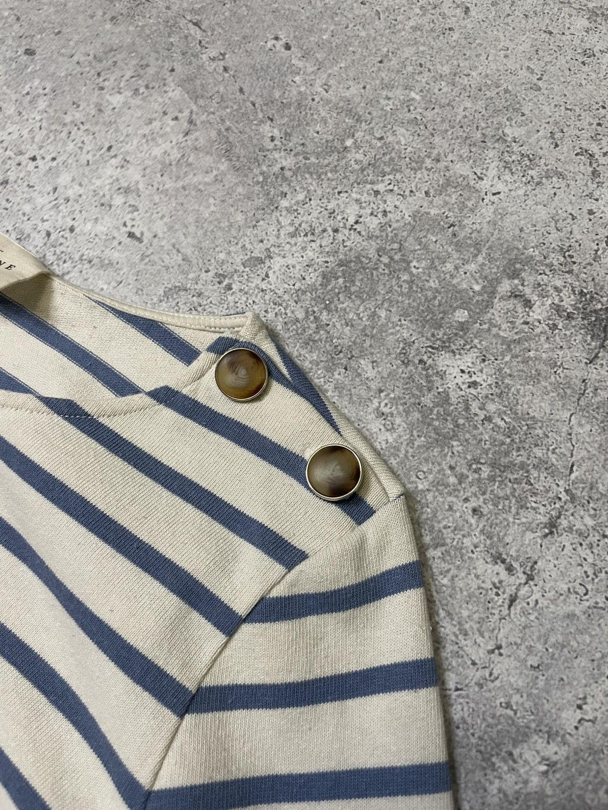 Sezane Sézane Colette Marinière Cotton Striped Blue White Sweater Size M / US 6-8 / IT 42-44 - 4 Thumbnail