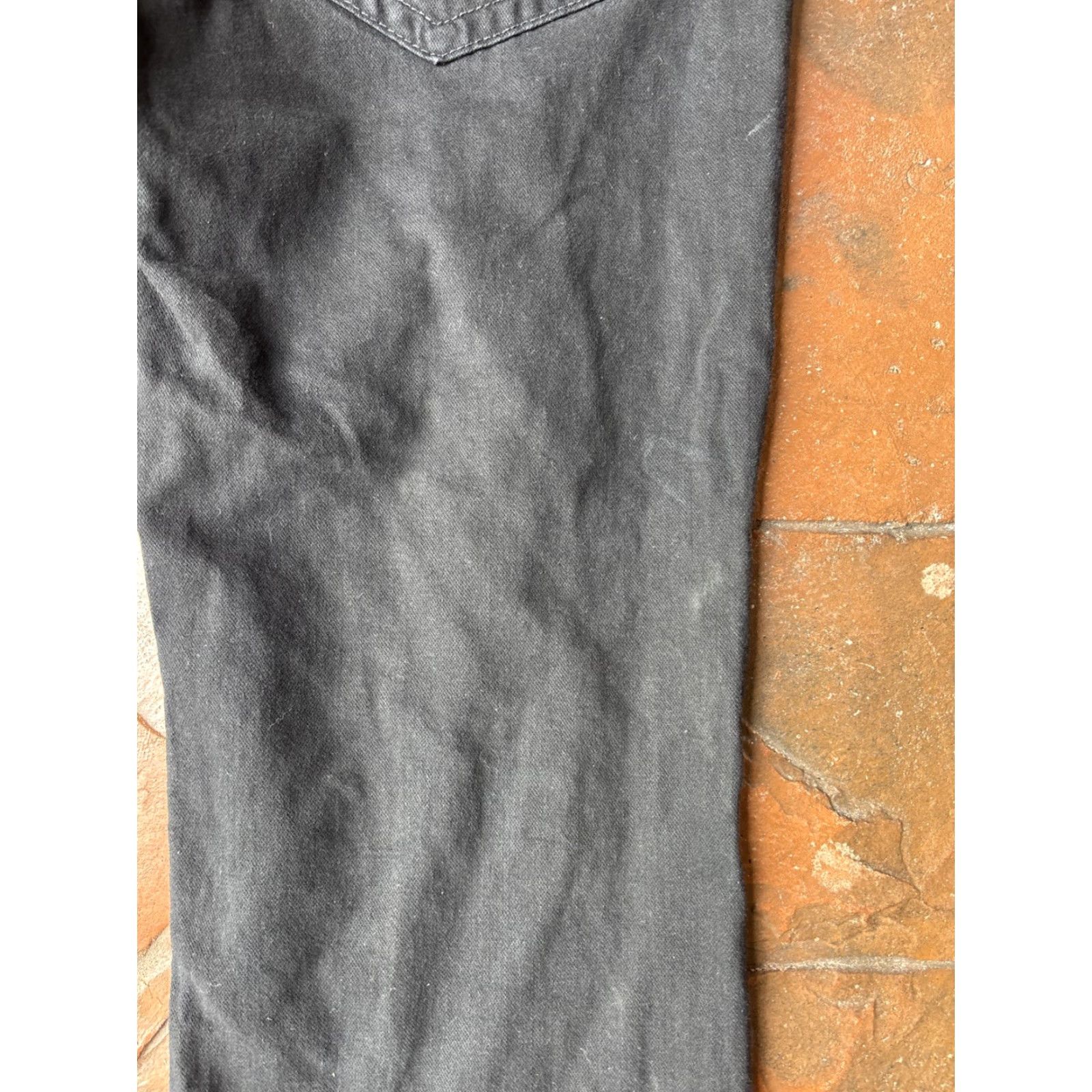 True Religion Y2K True Religion Ricky Straight Jeans Mens 42x27 Black Denim Button Zip Pockets Logo USA Straight 42 Mens Size US 42 / EU 58 - 7 Thumbnail